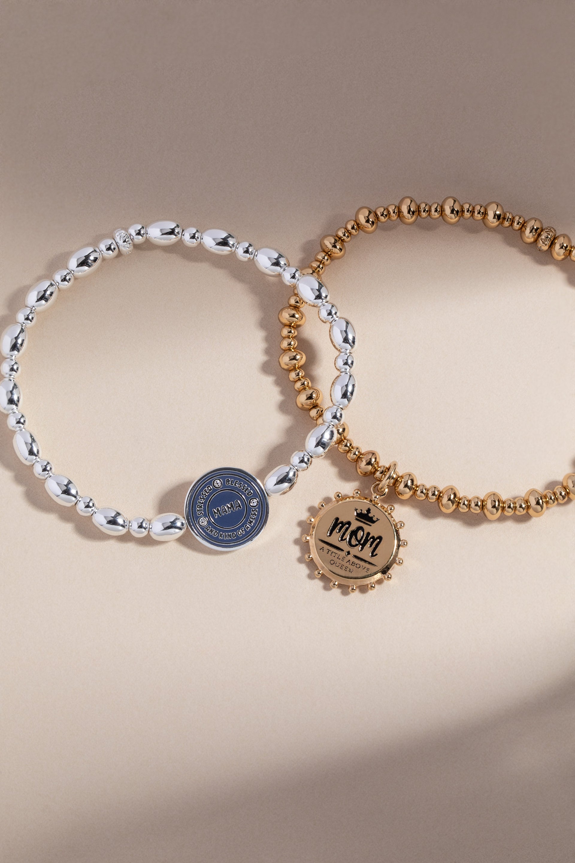 Mama Stressed Blessed and Kind of a Mess Stretch Bracelet
