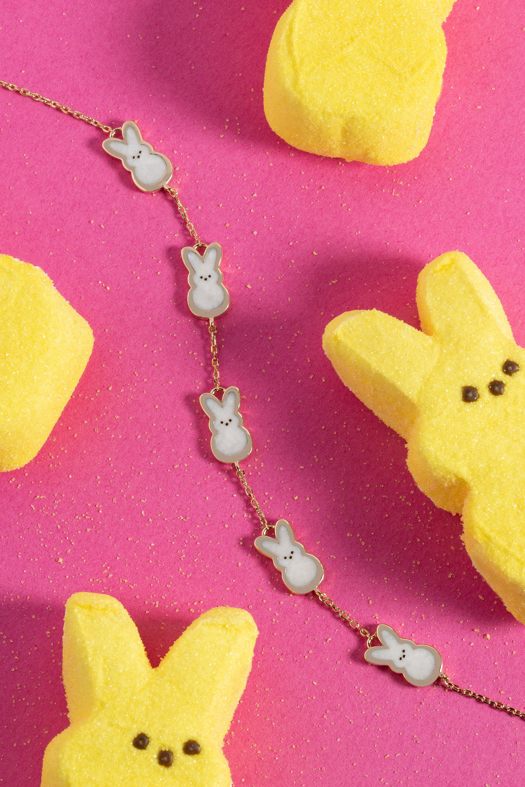 PEEPS® Pearlized Bunny Charm Bracelet with Adjustable Chain