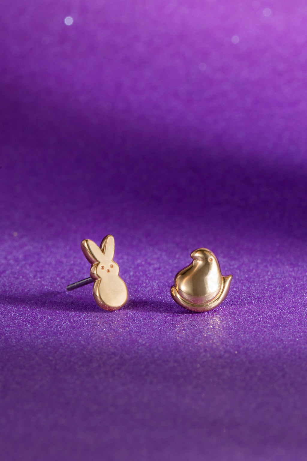 PEEPS® Bunny and Chick Stud Earrings in Gold-Tone