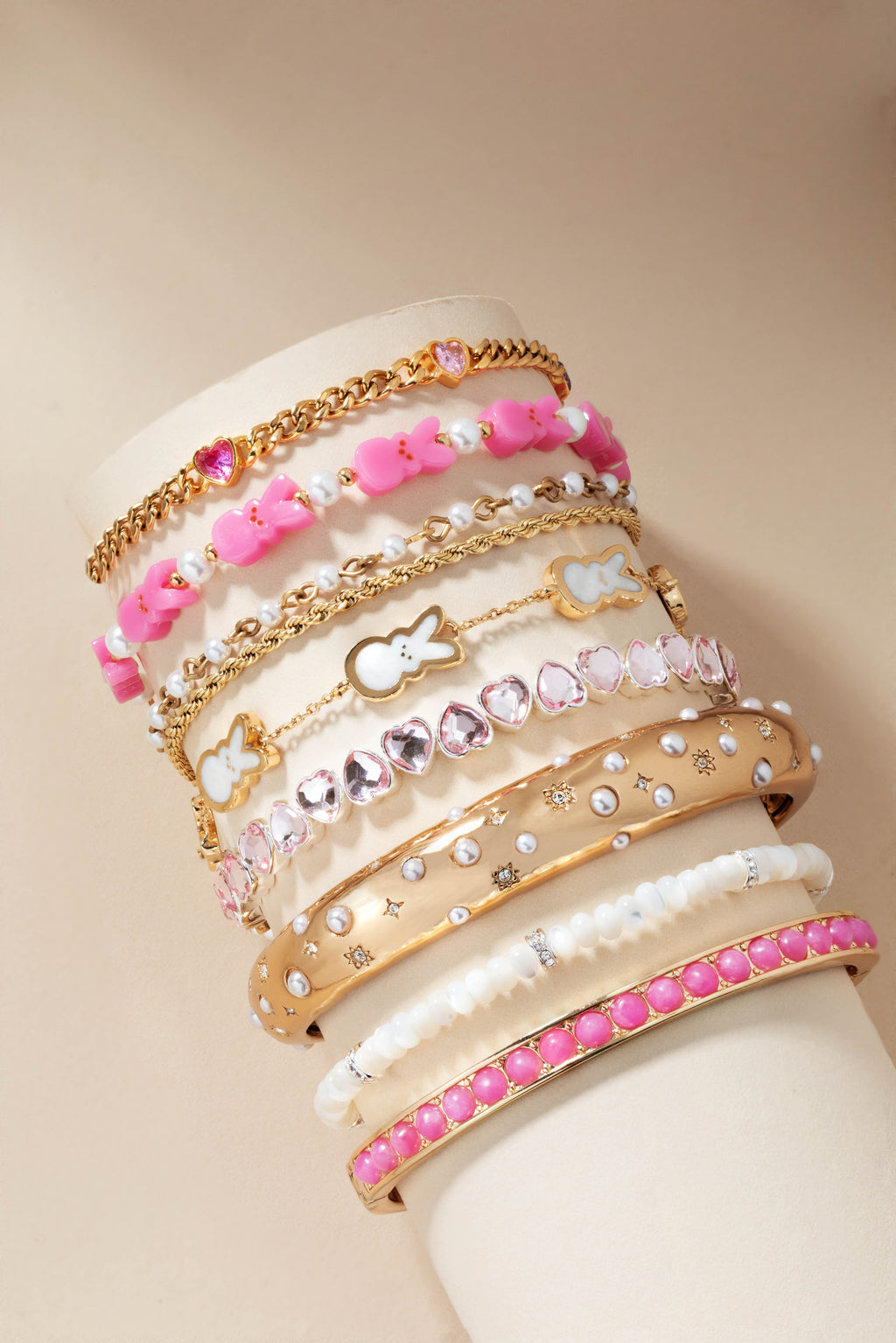 PEEPS® Pearlized Bunny Charm Bracelet with Adjustable Chain