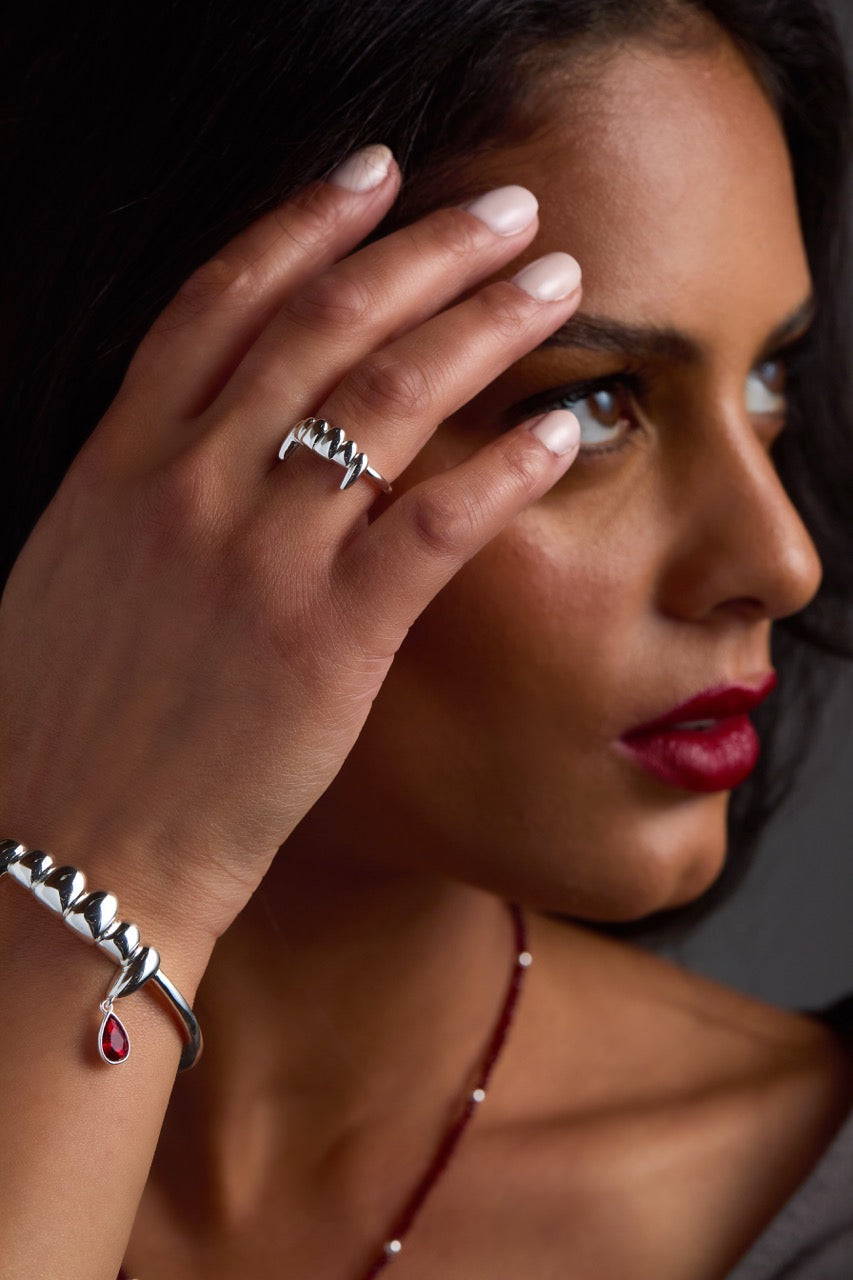 Vampire Teeth Fangs Statement Ring in Gold and Silver, Unisex