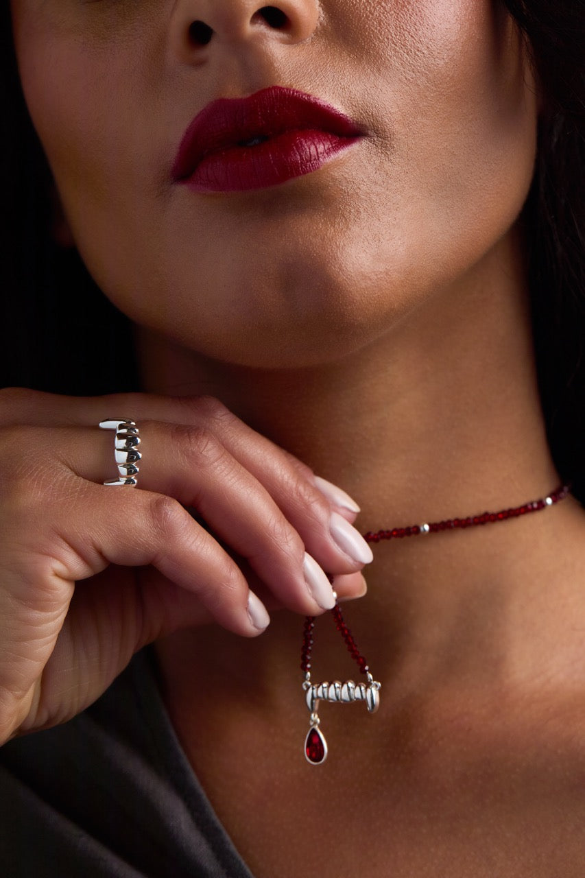 Vampire Teeth Fangs Statement Ring in Gold and Silver, Unisex