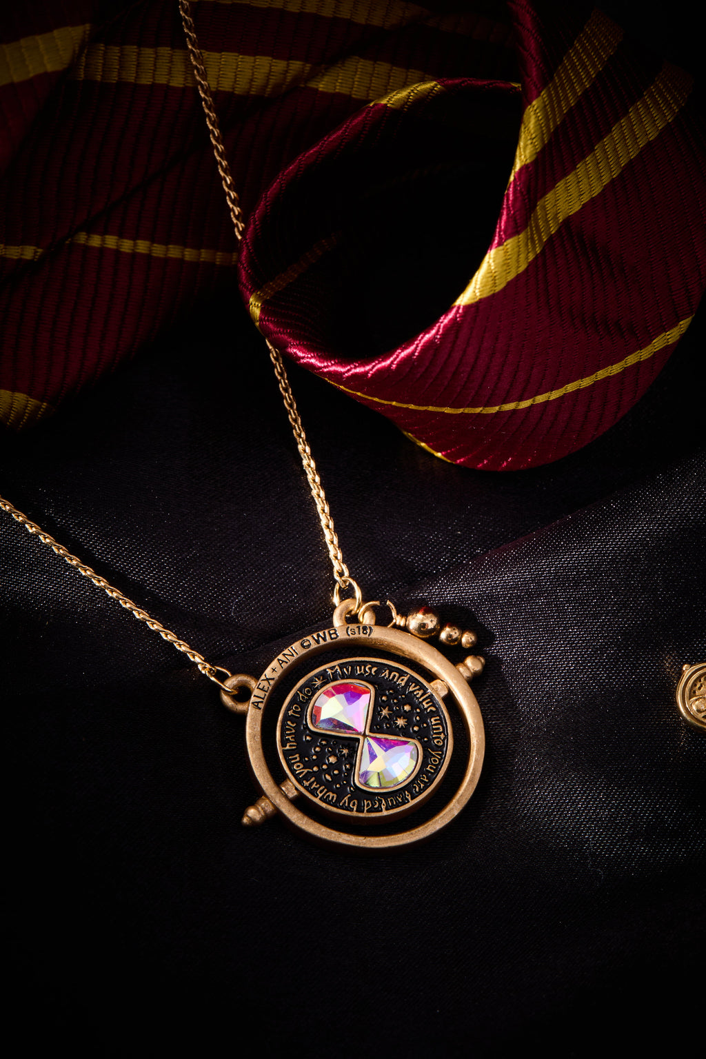 Harry Potter Time Turner Spinner Necklace Gold Fantasy Jewelry