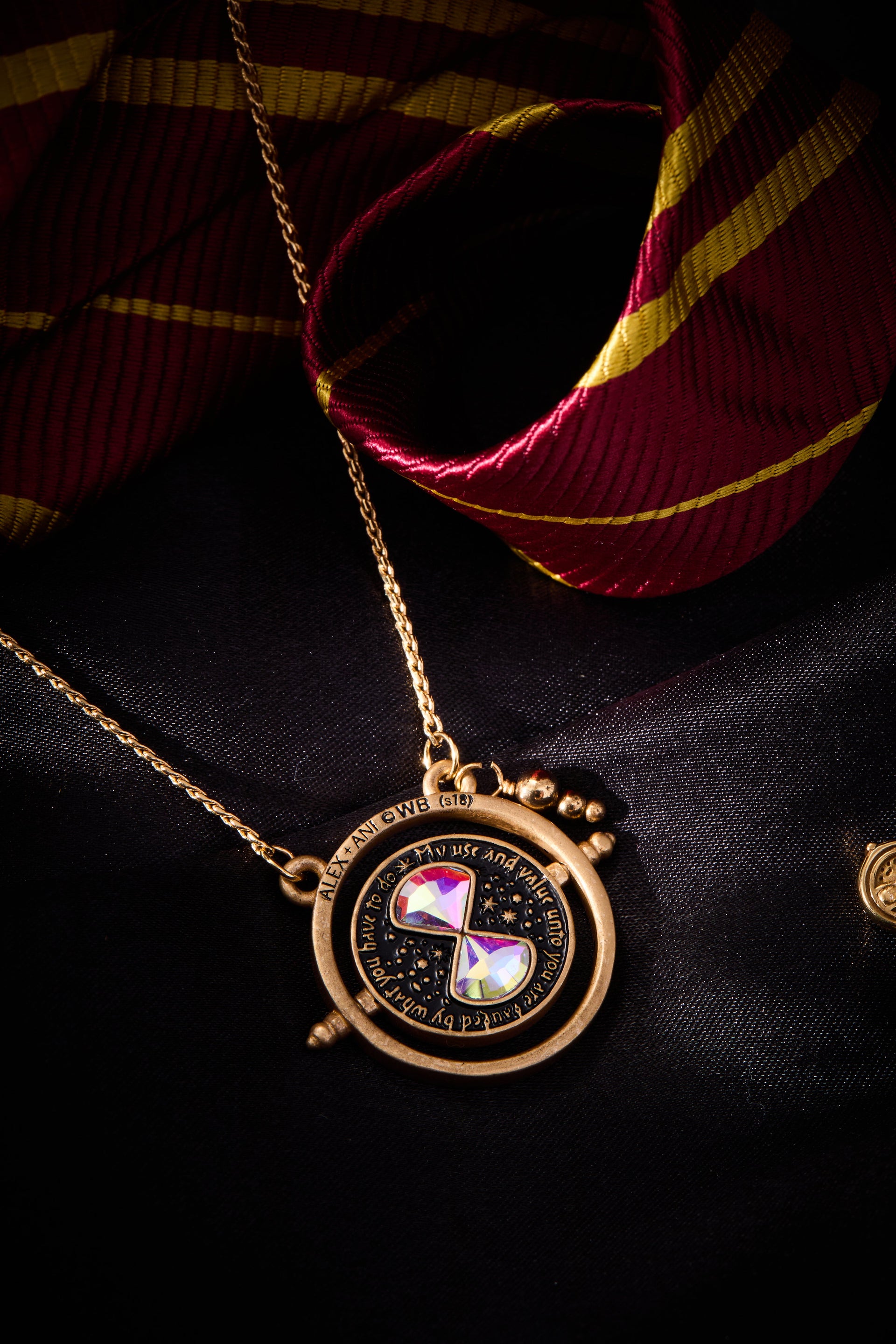 Harry Potter Time Turner Spinner Necklace Gold Fantasy Jewelry