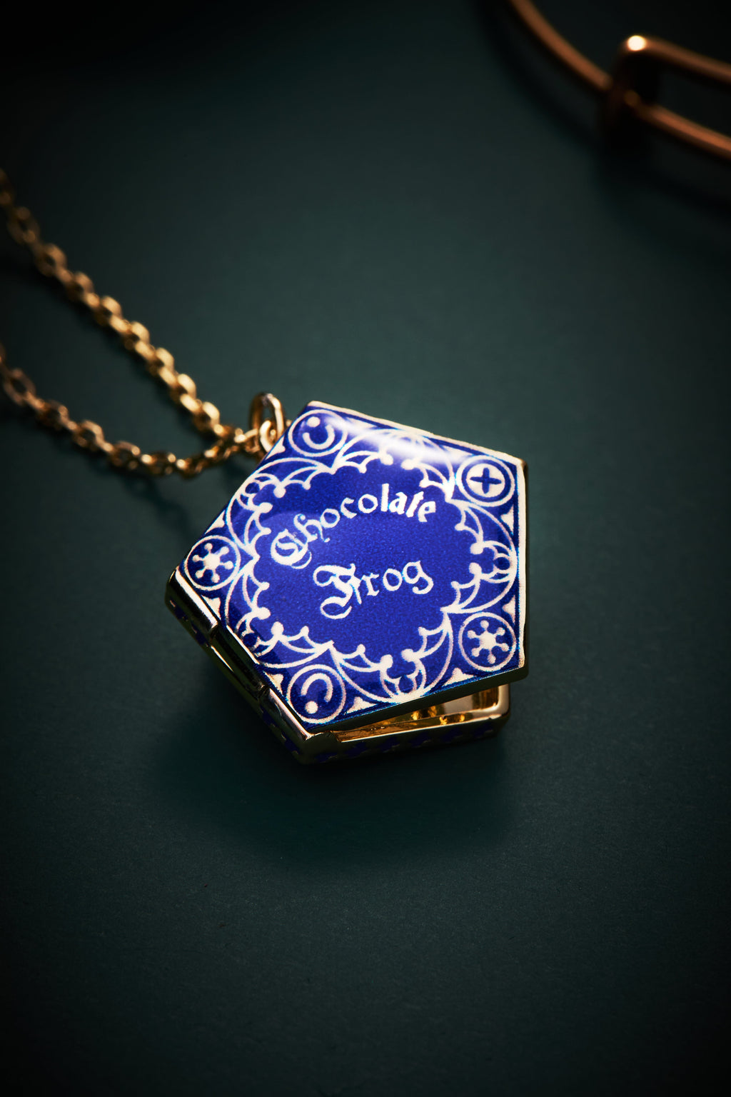 Chocolate Frog Locket Necklace Set - 2-Piece Gold & Brown Finish
