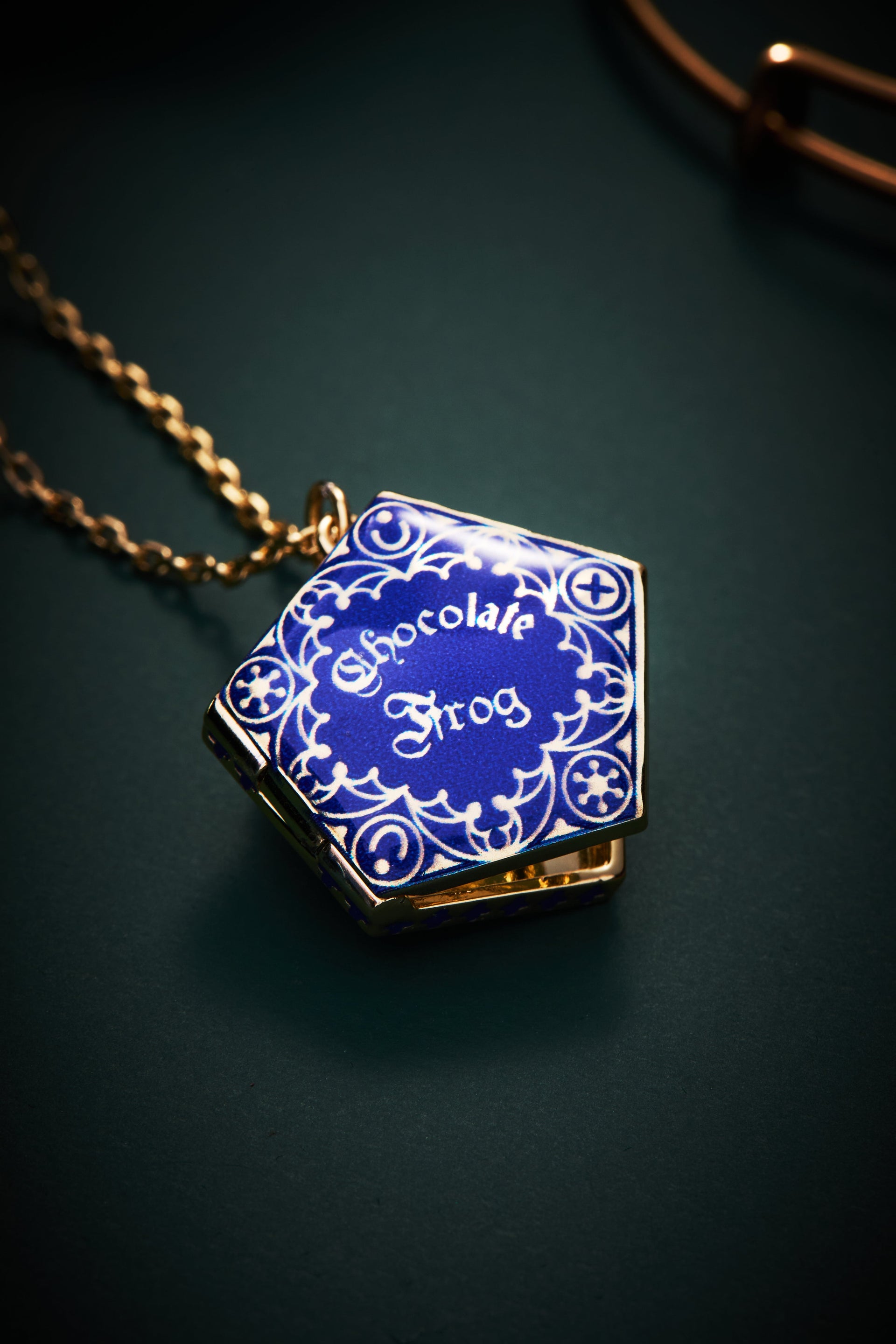 Chocolate Frog Locket Necklace Set - 2-Piece Gold & Brown Finish