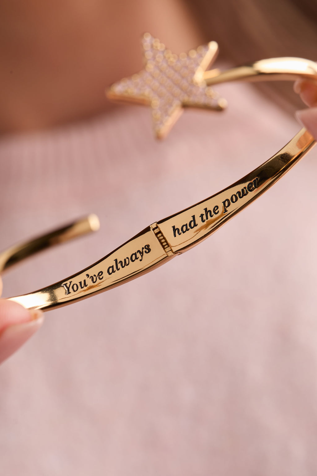 The Wizard of Oz™ Glinda Wand Bypass Cuff in Gold