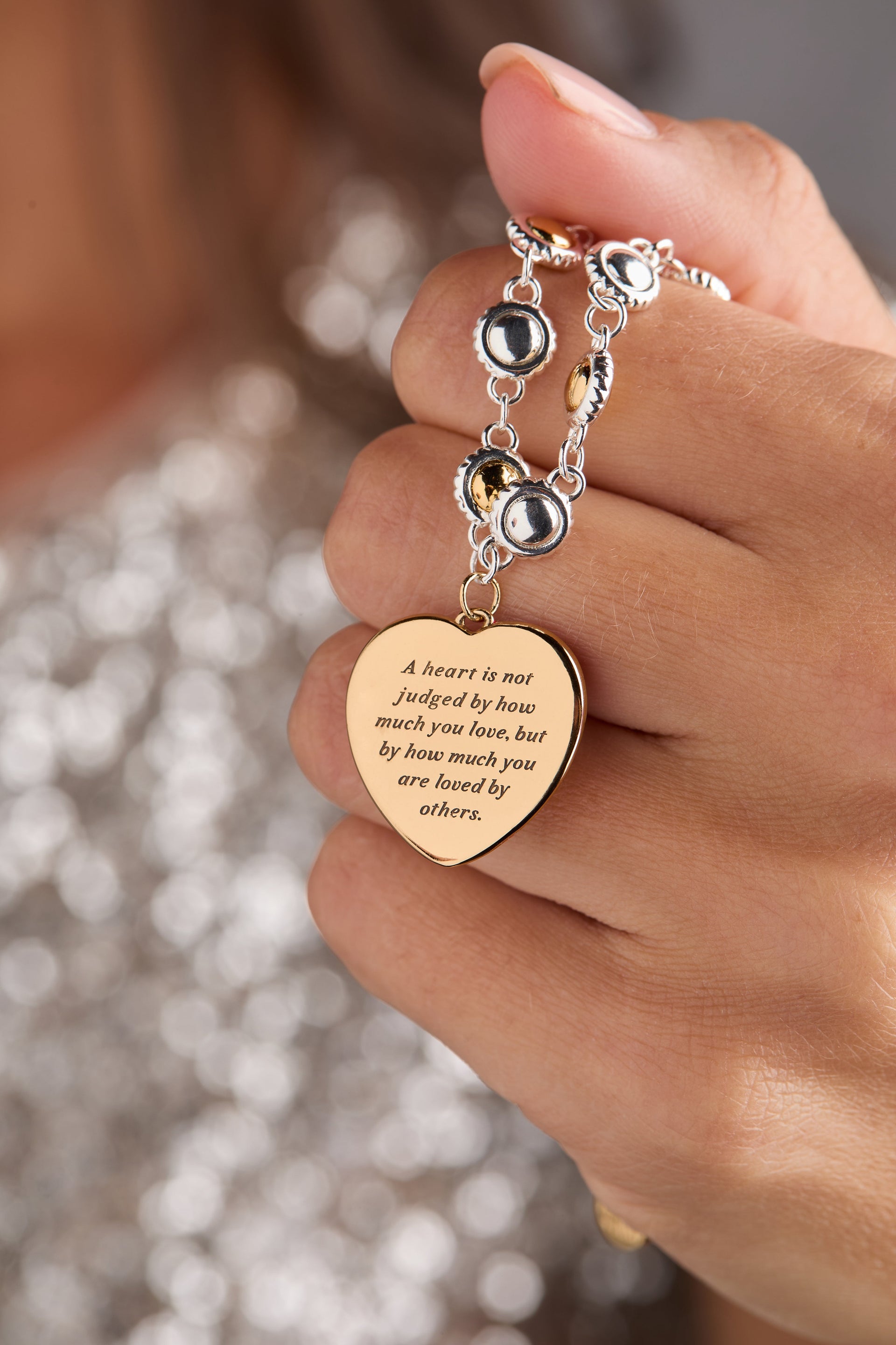 Wizard of Oz Tin Man Linear Bracelet with Clock Charm