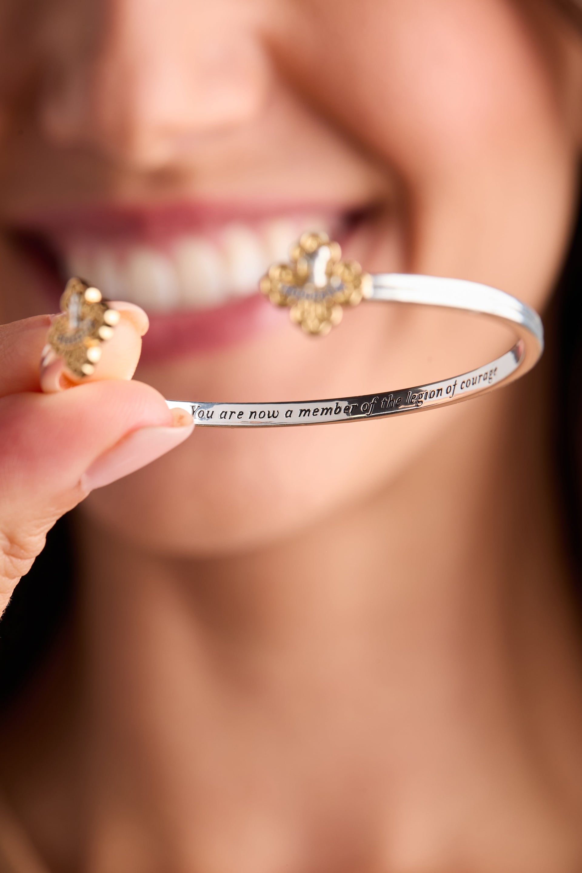The Wizard of Oz Cowardly Lion Cuff Bangle in Silver and Gold