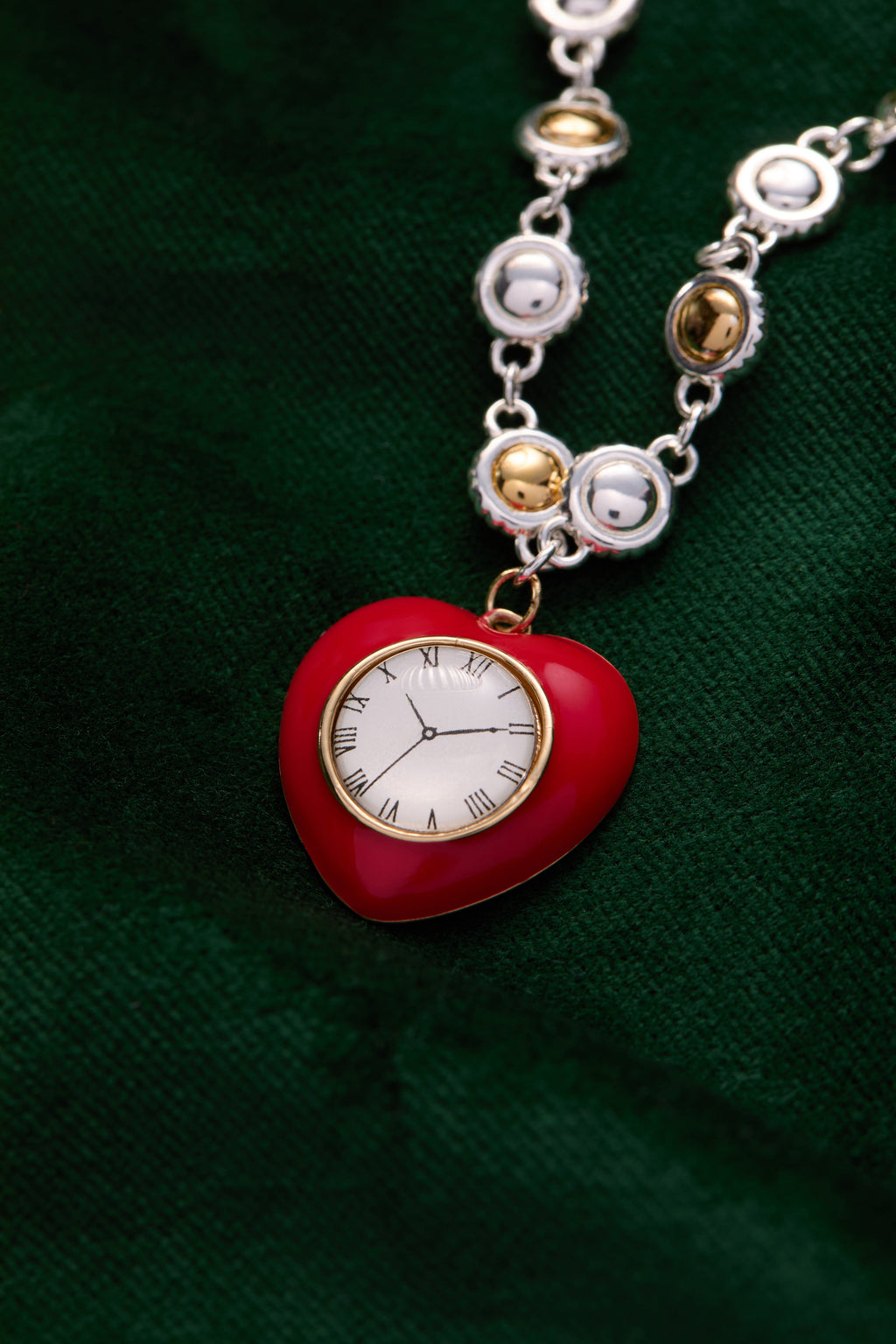 Wizard of Oz Tin Man Linear Bracelet with Clock Charm