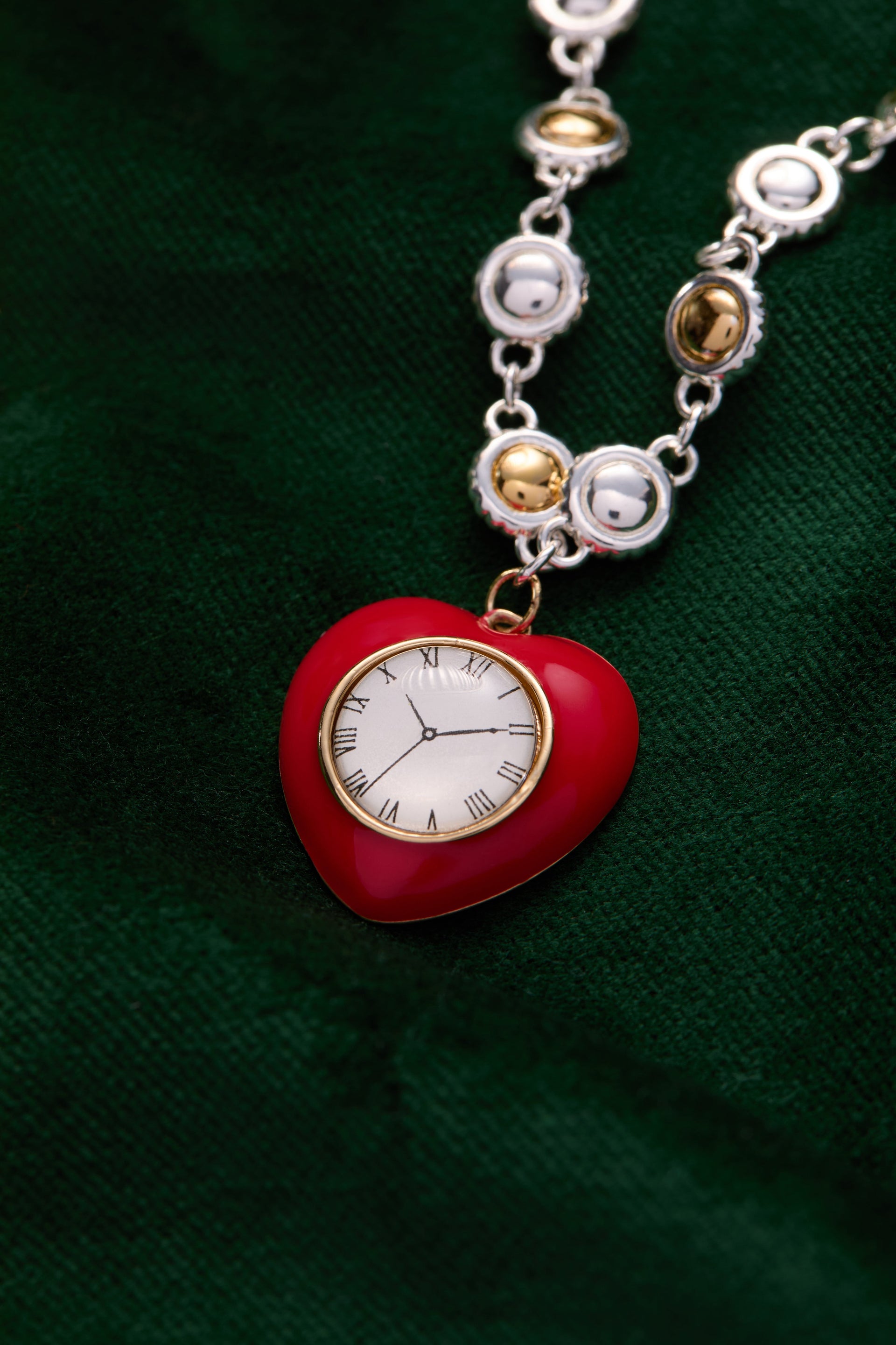 Wizard of Oz Tin Man Linear Bracelet with Clock Charm