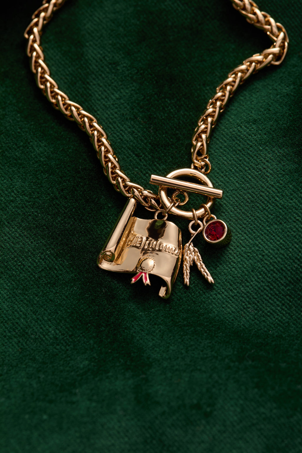 The Wizard of Oz Scarecrow Wheat Chain Toggle Bracelet