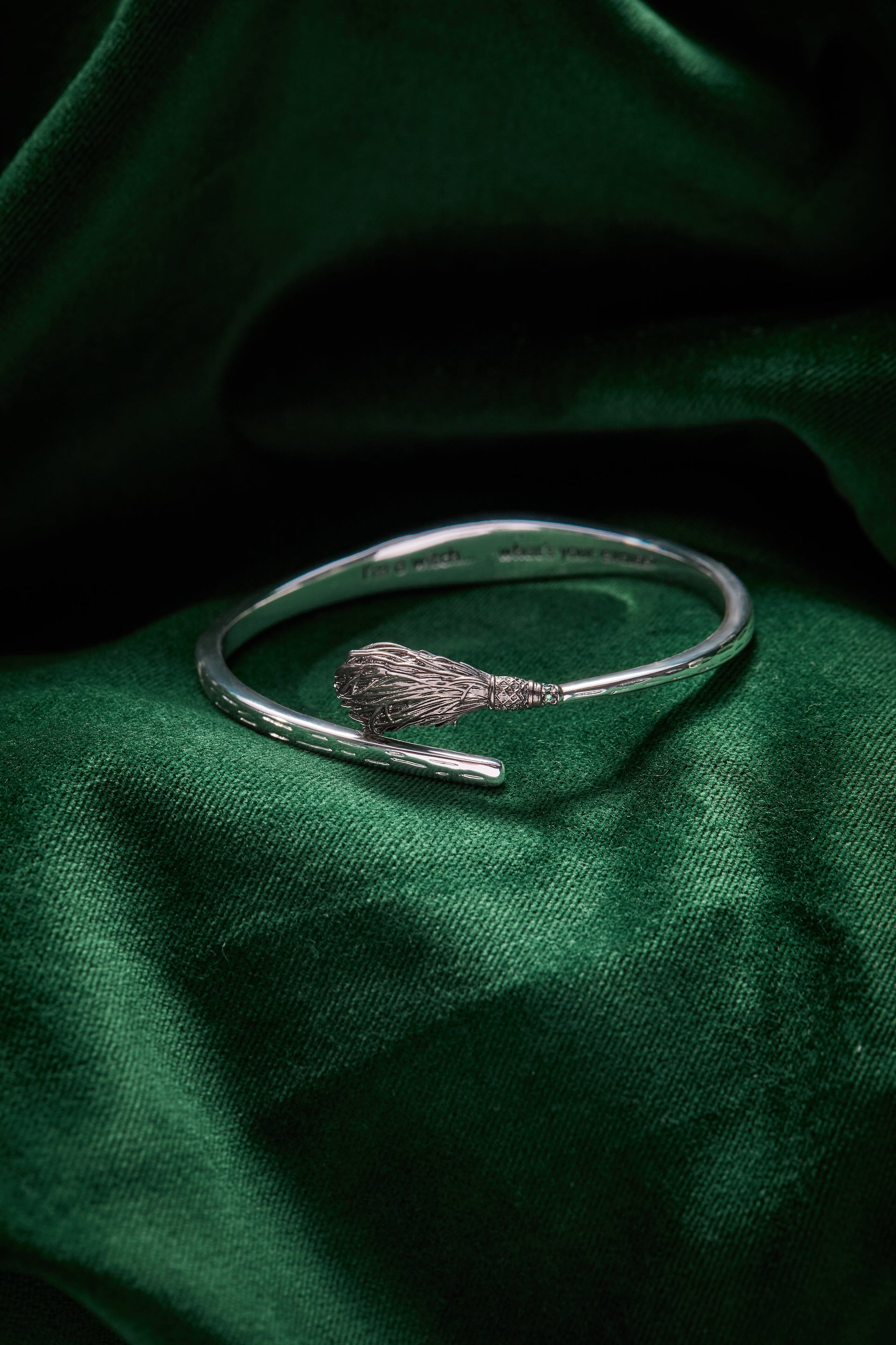 The Wizard of Oz Wicked Witch Broom Bypass Cuff Bracelet