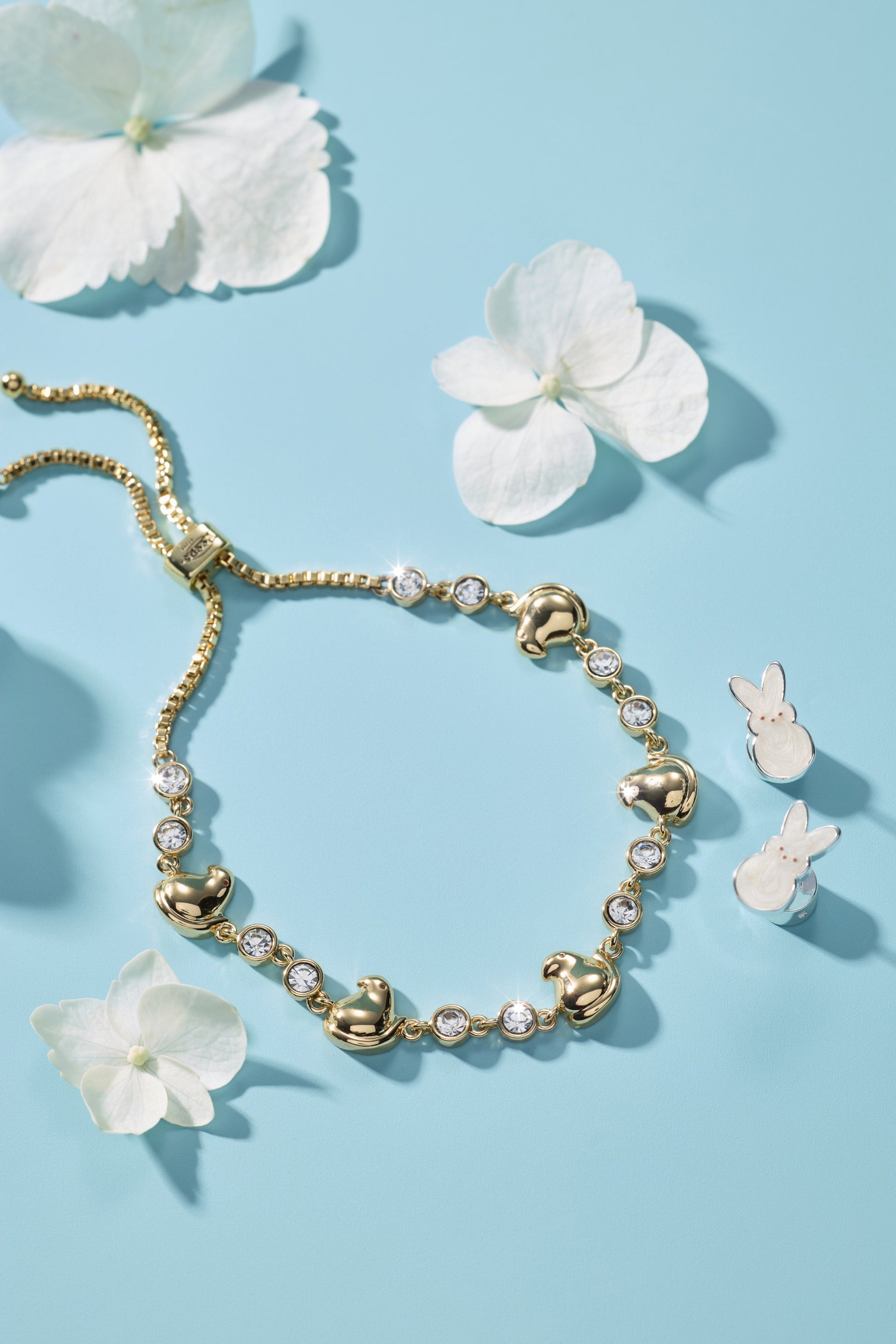Whimsical PEEPS® Chick Bolo Bracelet with Crystal Accents