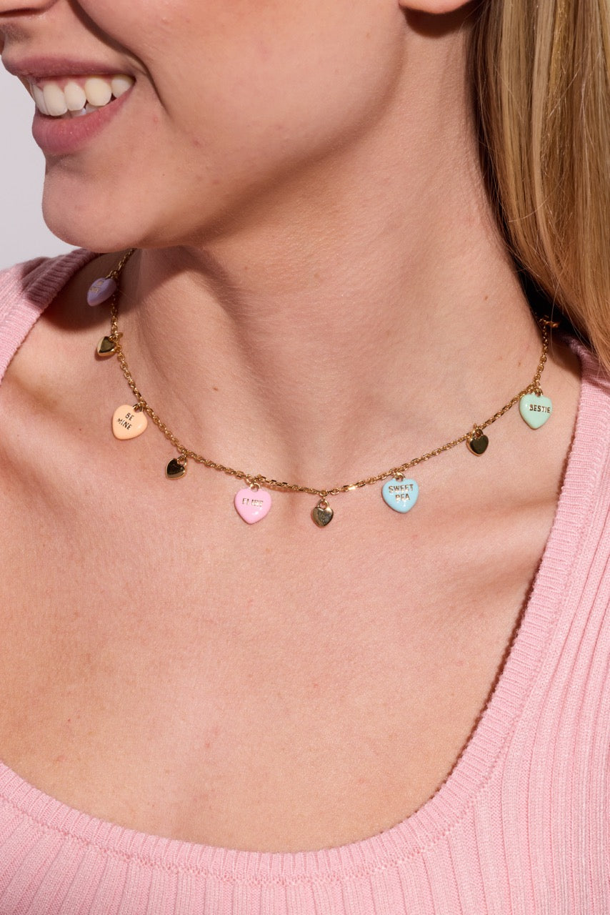 Sweethearts® Multi-Charm Valentine Necklace with Candy Heart Charms