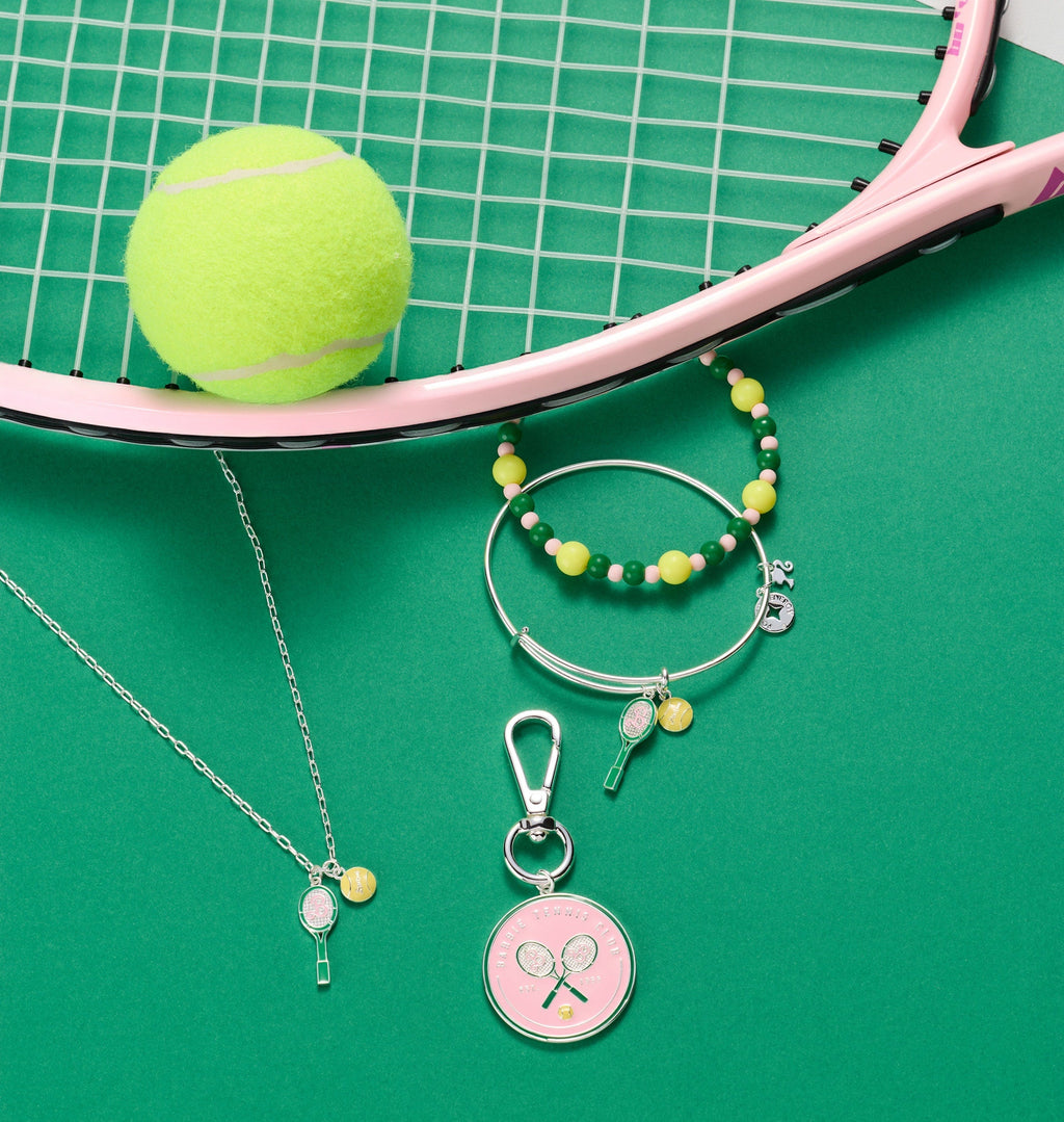 Barbie™ Tennis Charm Necklace in Green, Pink and Yellow