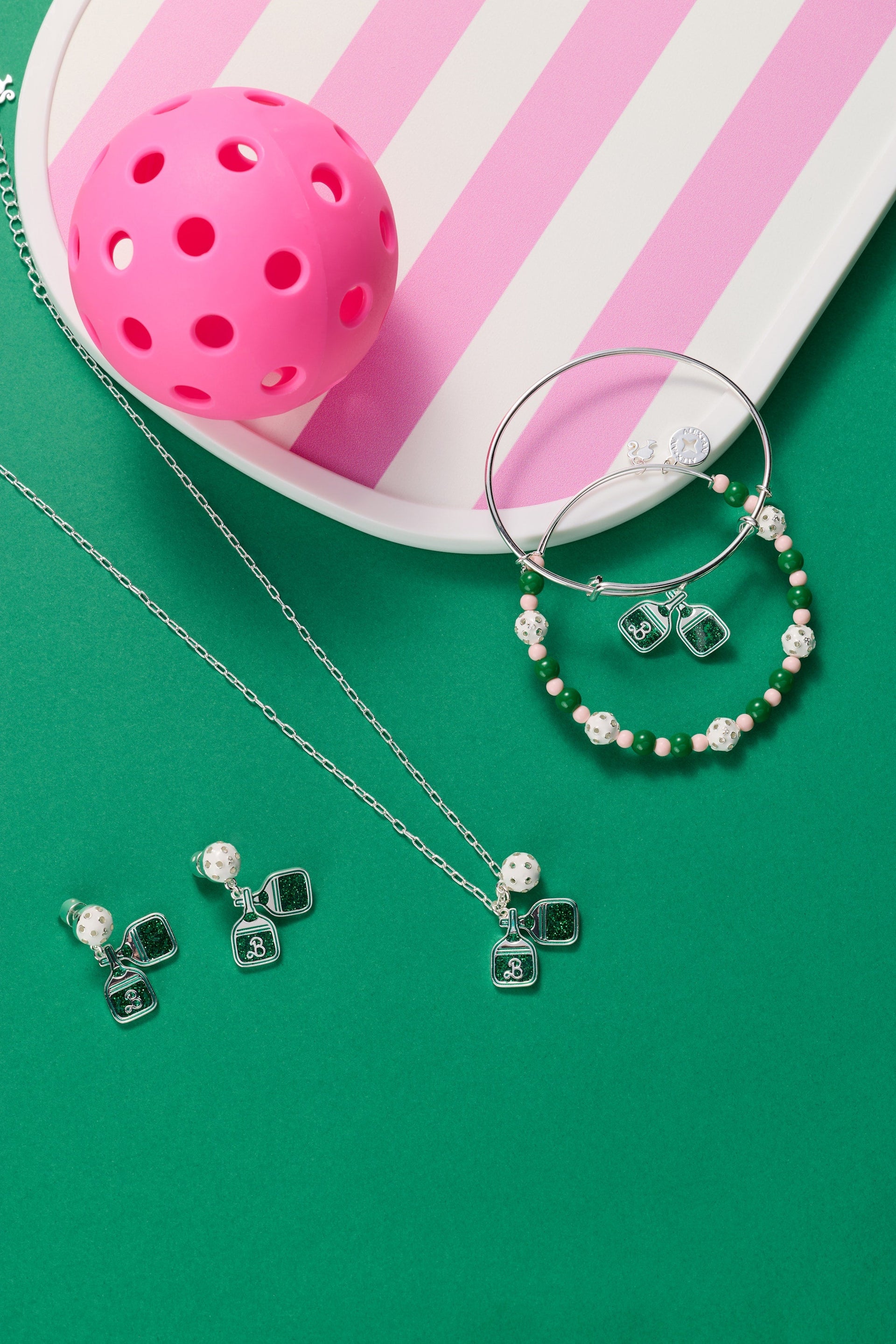 Barbie™ Pickleball Drop Earrings with Enamel Charm and Glitter