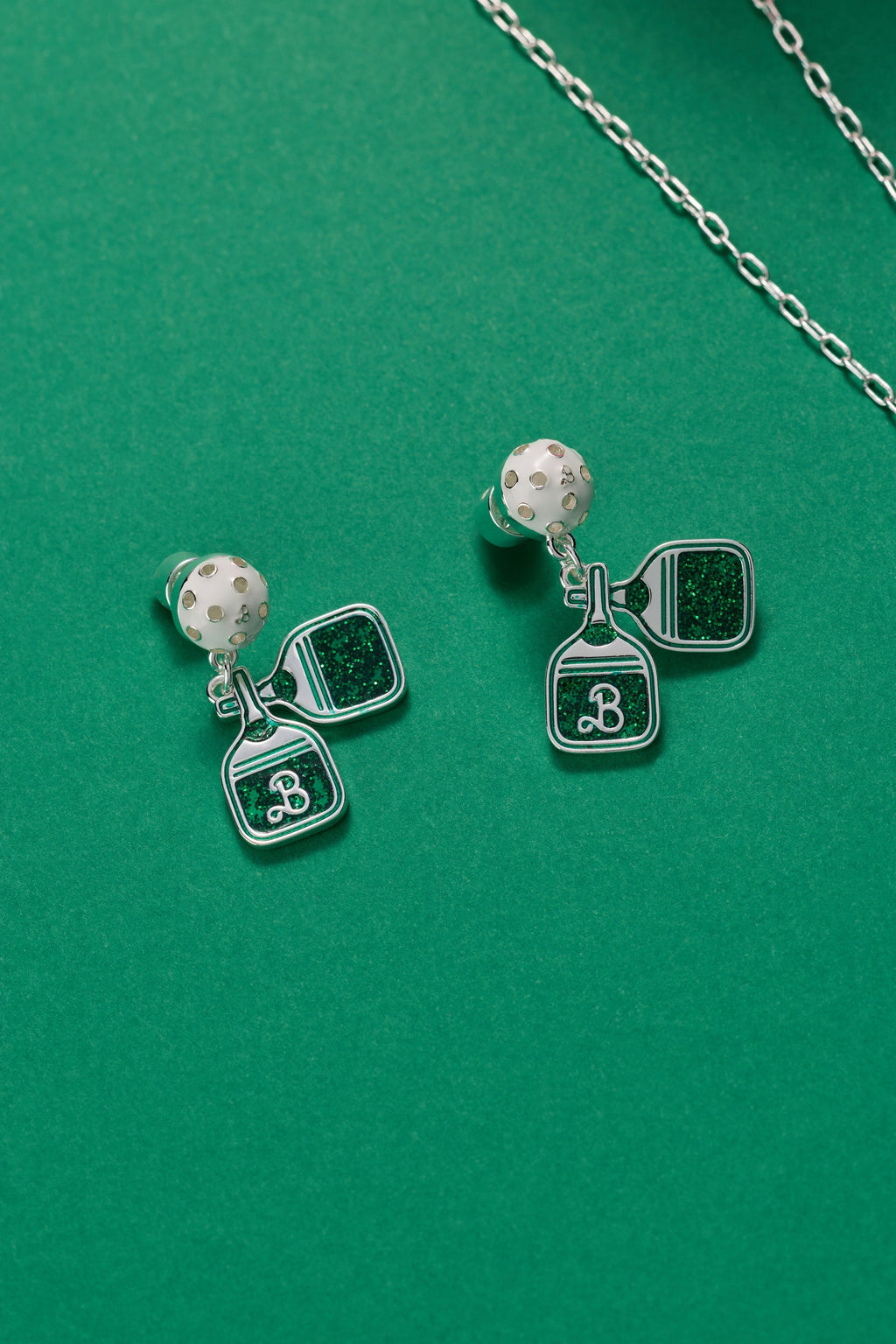 Barbie™ Pickleball Drop Earrings with Enamel Charm and Glitter