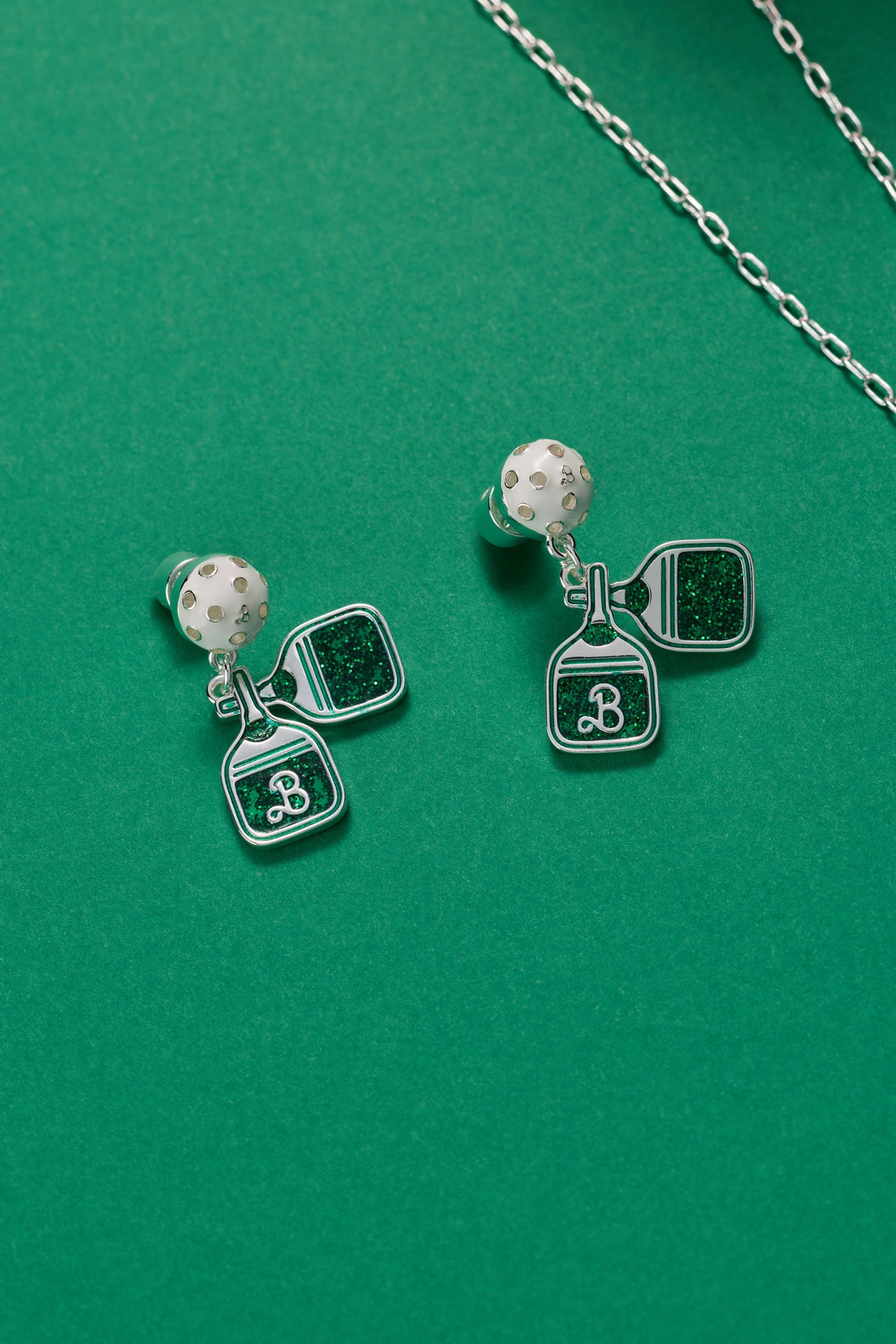 Barbie™ Pickleball Drop Earrings with Enamel Charm and Glitter