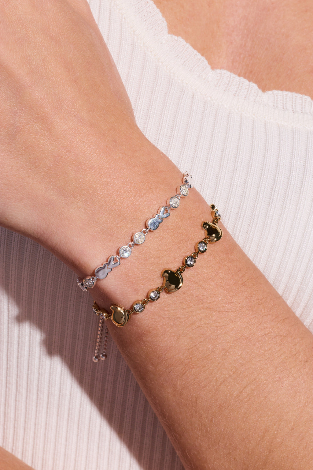 PEEPS® Bunny Bolo Bracelet with Crystal Accents