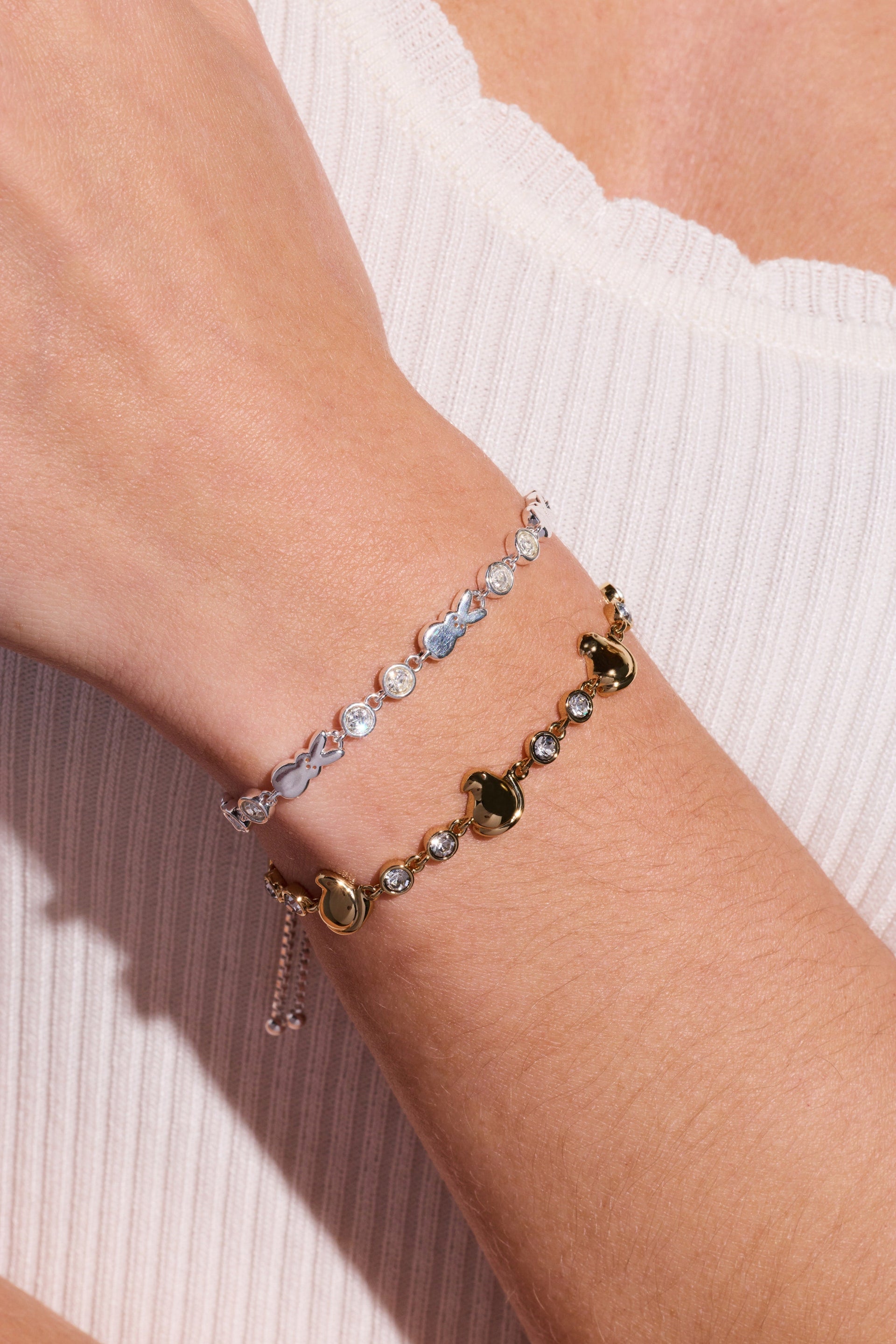 PEEPS® Bunny Bolo Bracelet with Crystal Accents