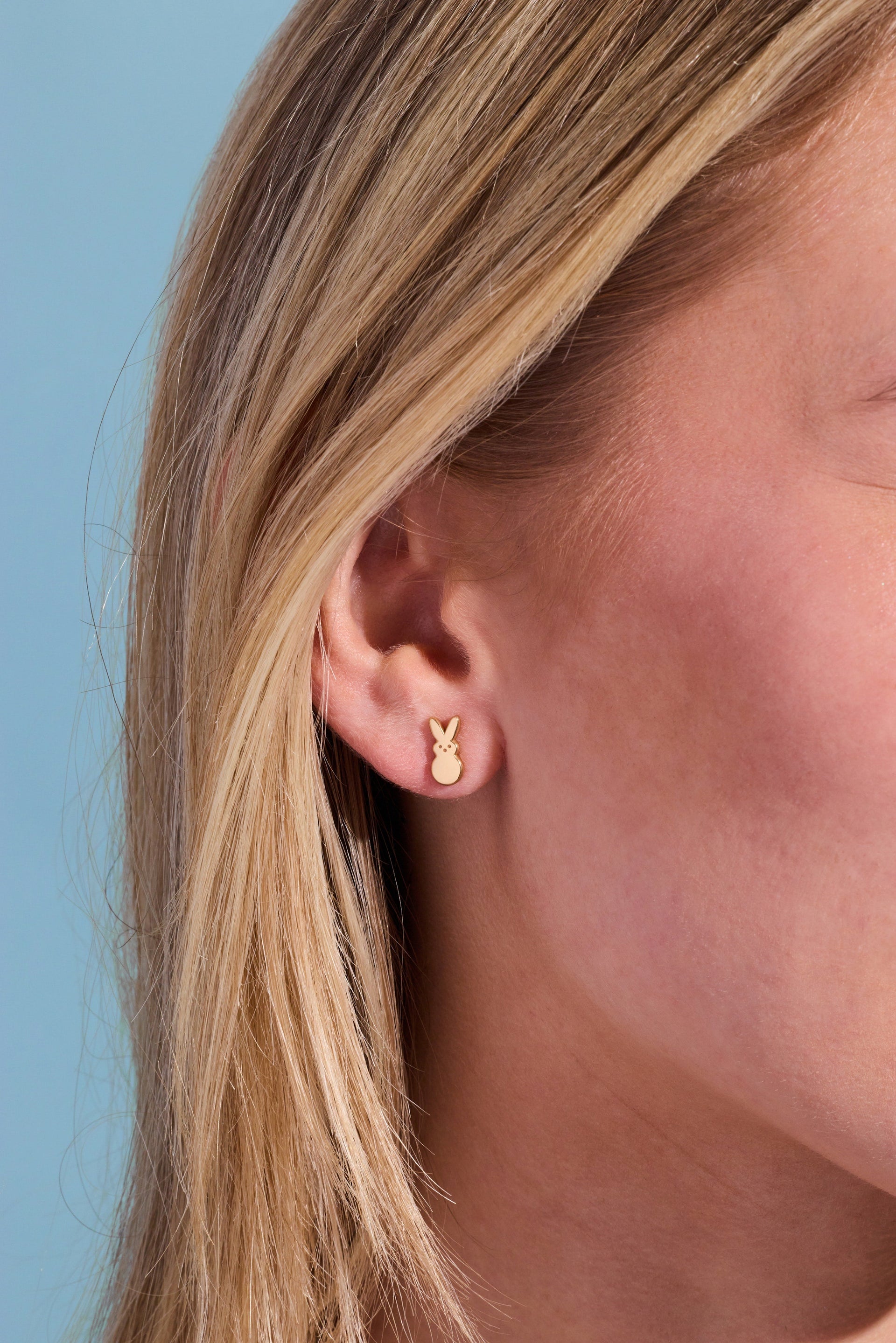 PEEPS® Bunny and Chick Stud Earrings in Gold-Tone
