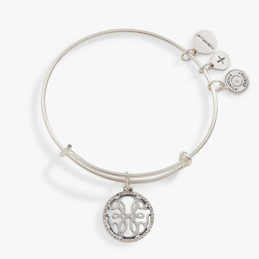 Path of Life Symbolic Charm Bangle in Silver and Gold