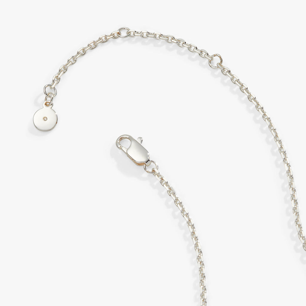 Hidden Message Cross Affirmation Necklace in Polished Silver