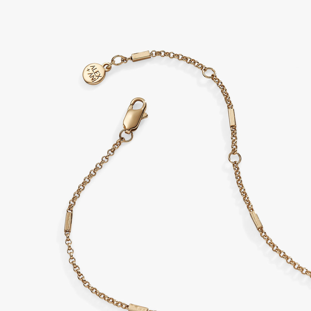 Sodalite Evil Eye Protection Necklace Gold Bar Chain