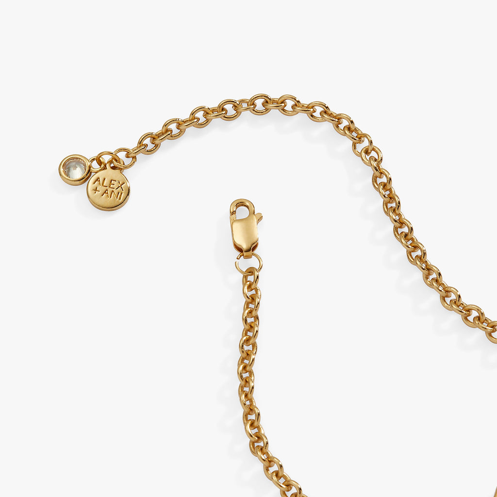 14kt Gold Plated Star of David and Heart Crystal Bracelet