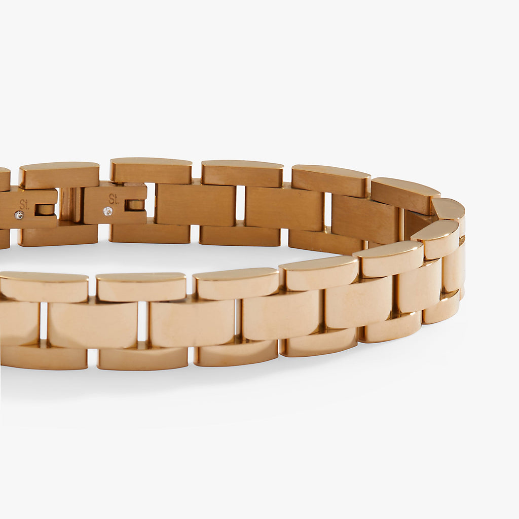 Chunky Watch Strap Bracelet - Adjustable Chain Link Wrist Accessory