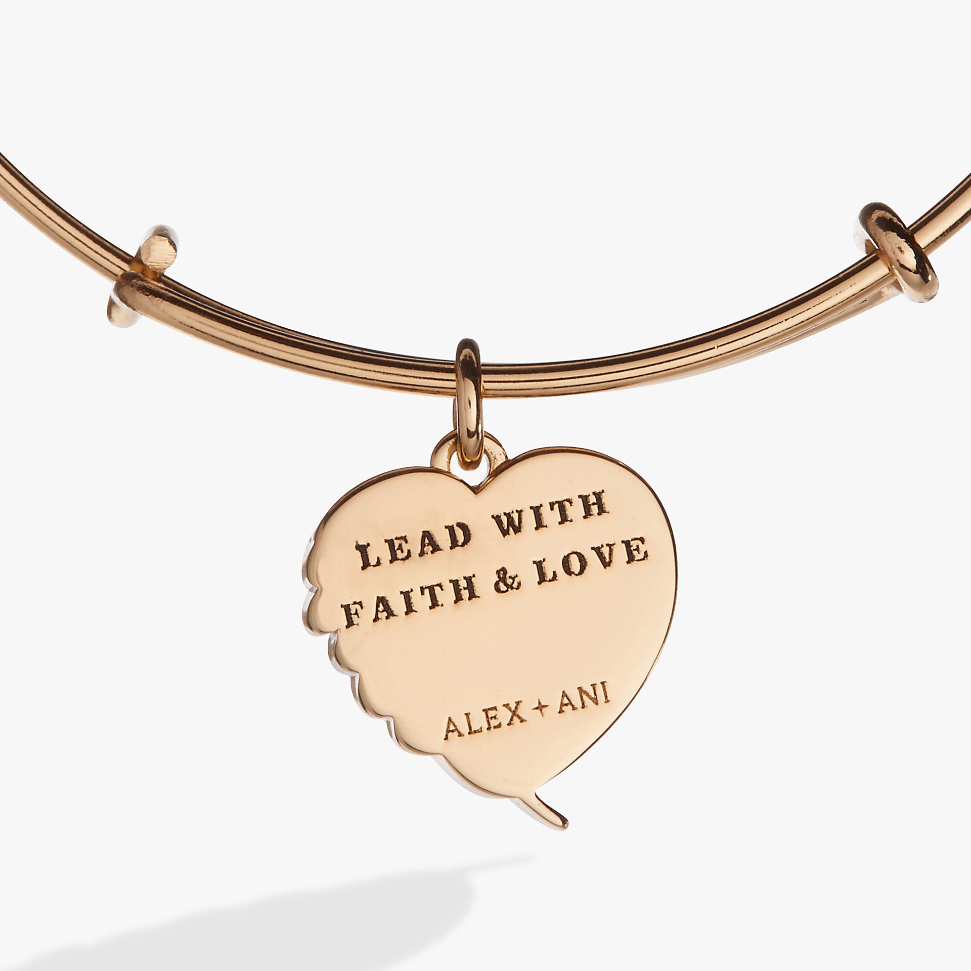 Wings of Protection Mother of Pearl Angel Wing Charm Bangle