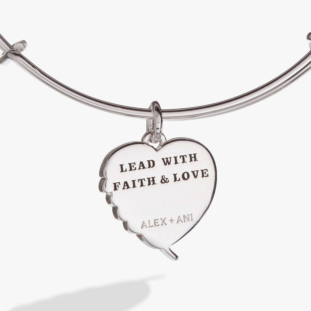 Wings of Protection Mother of Pearl Angel Wing Charm Bangle