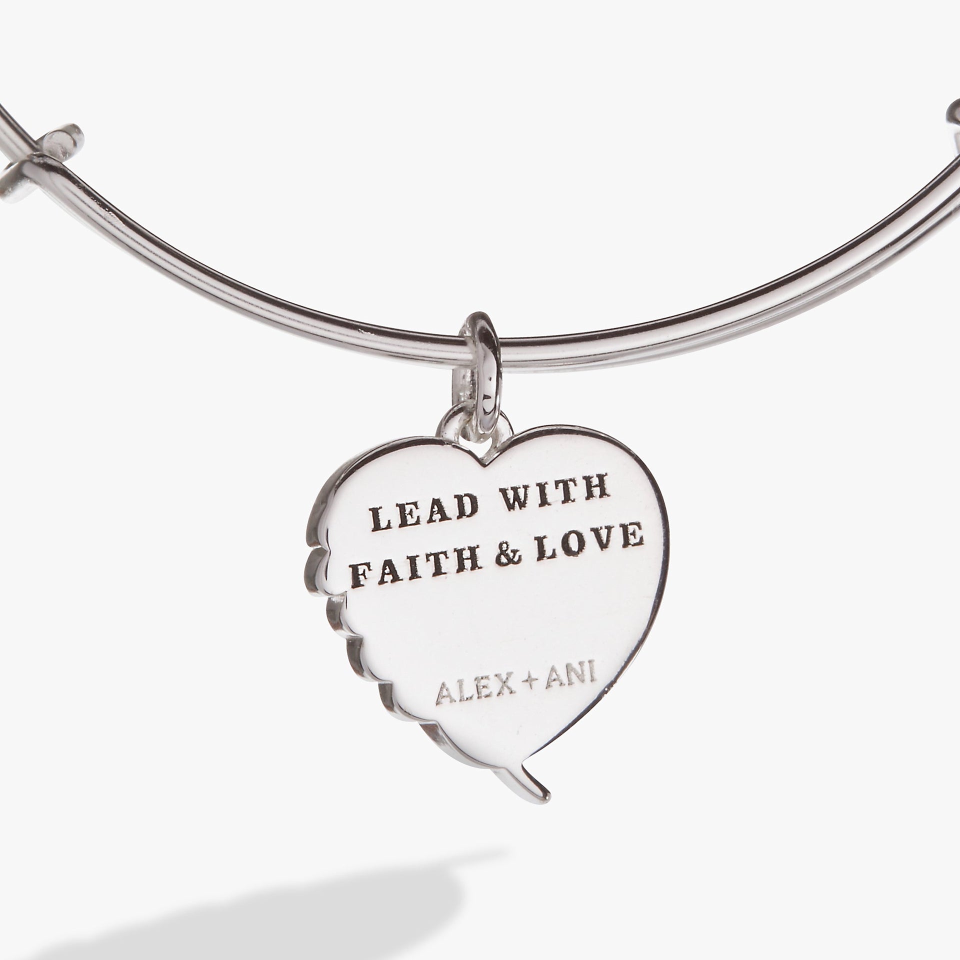 Wings of Protection Mother of Pearl Angel Wing Charm Bangle