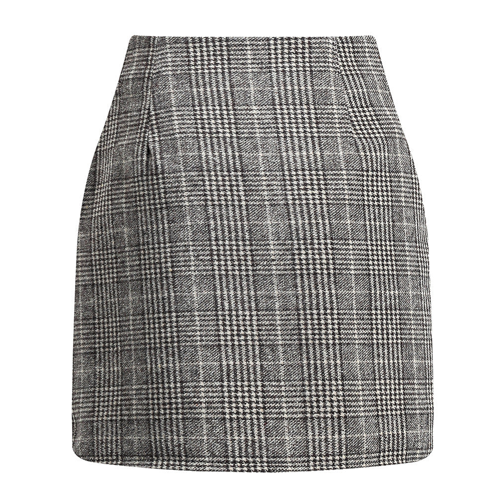 Women's High Waisted Plaid Pencil Skirt Harajuku Street Fashion - Image 5