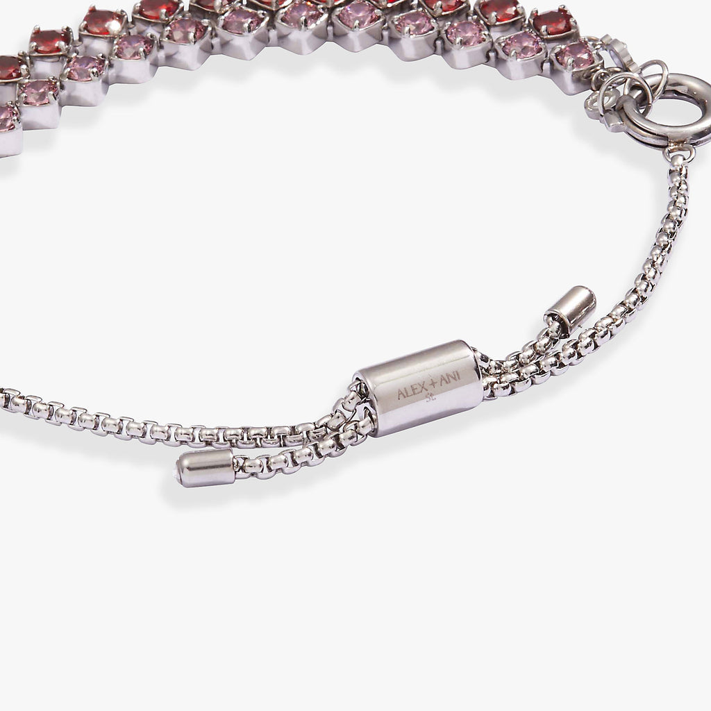 Ruby Luster Stranded Gemstone Bracelet Set in Garnet & Rhodolite