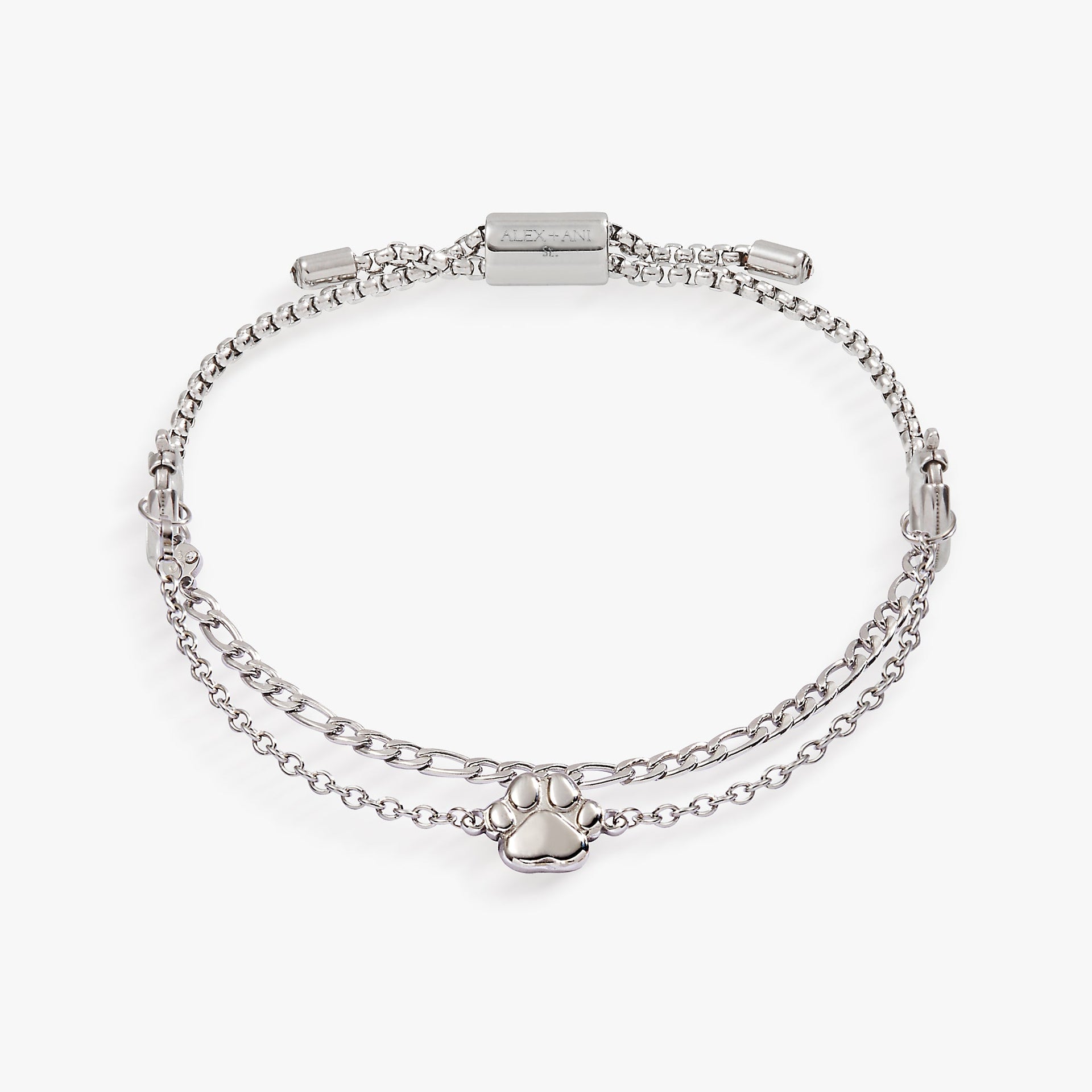 Paw Print Stranded Chain Bracelet Set for Pet Lovers