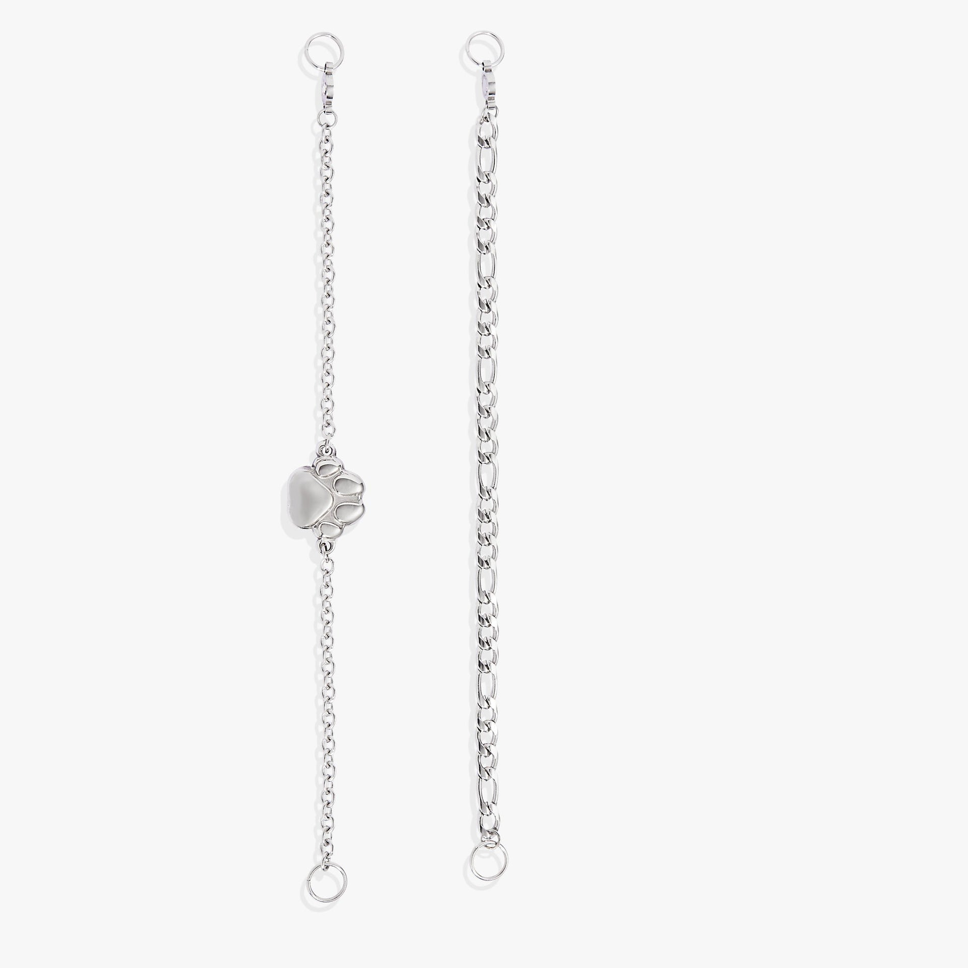 Paw Print Stranded Chain Bracelet Set for Pet Lovers