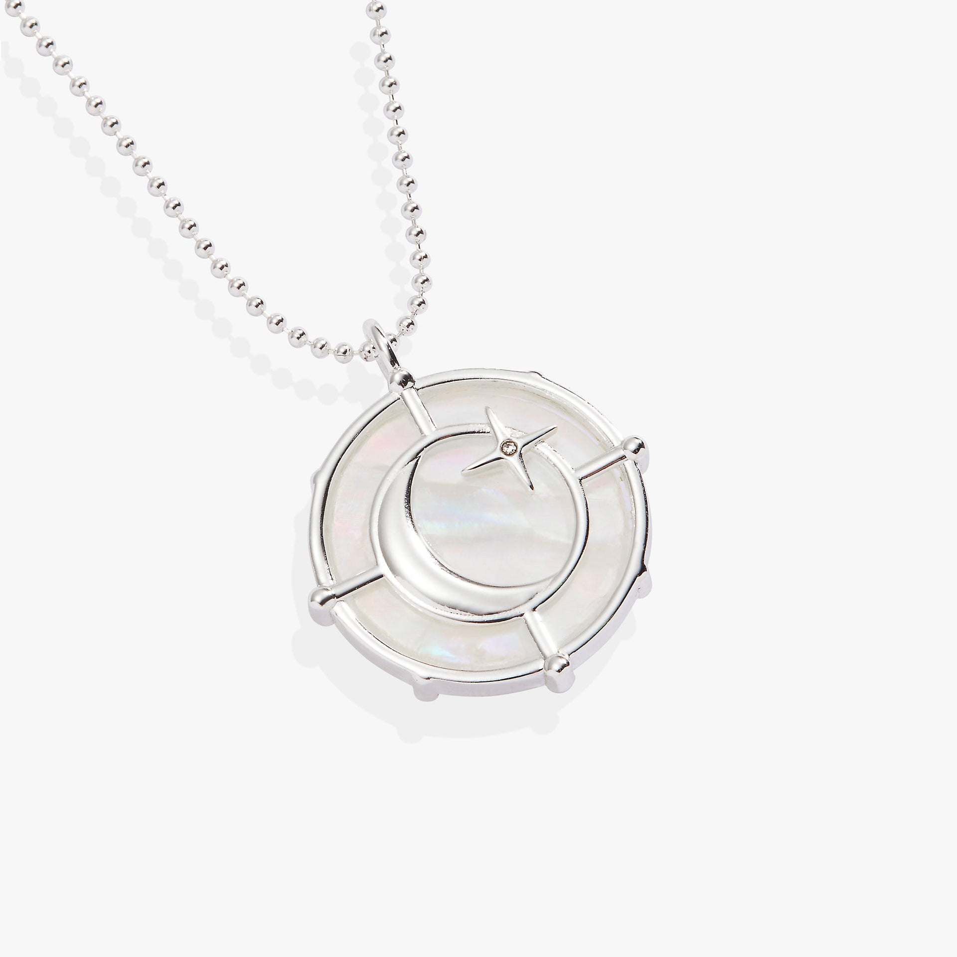 Sagittarius Zodiac Double-Sided Mother of Pearl Charm Necklace