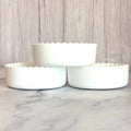 White 3.25” Scalloped Shorty  Boot