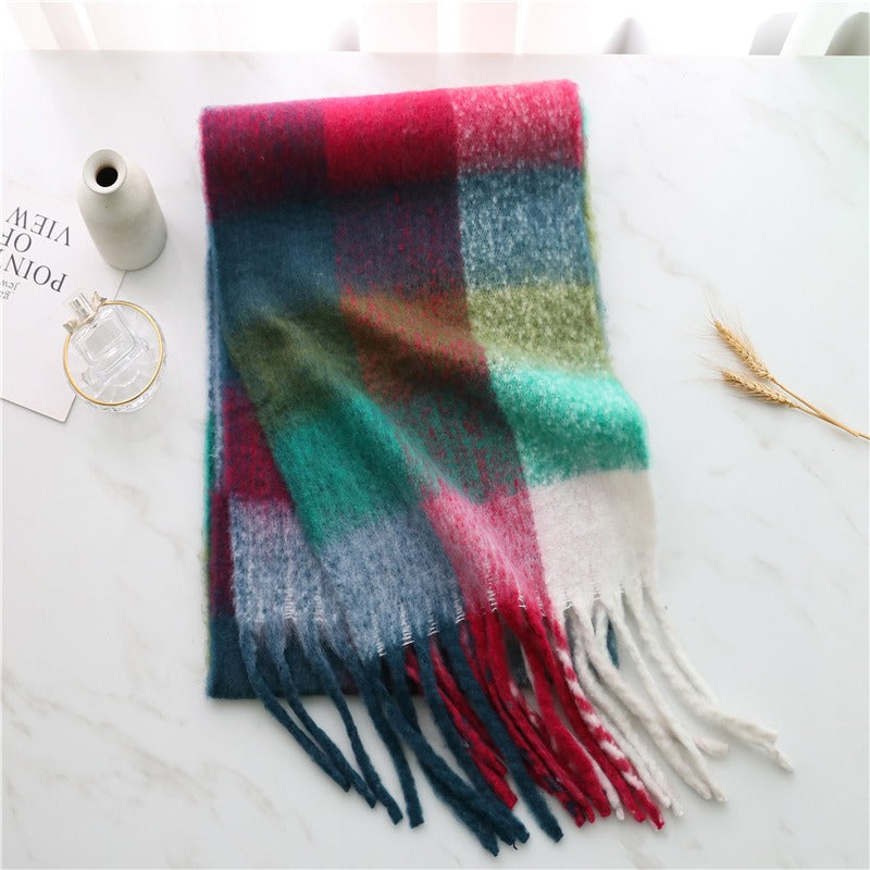 Thickened Imitation Cashmere Plaid Scarf - Warm & Stylish - Image 3