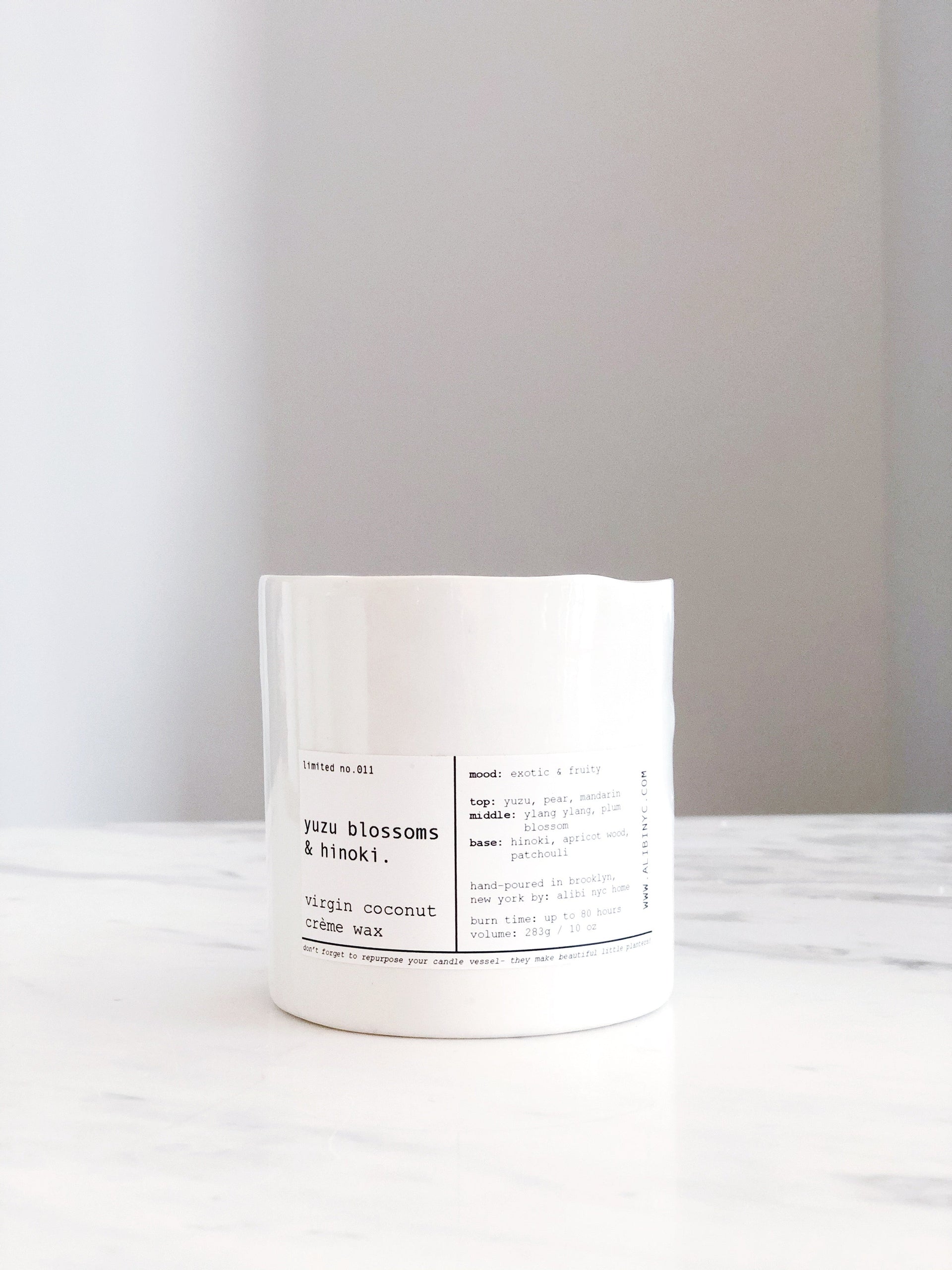 Yuzu Blossom and Hinoki Scented Virgin Coconut Creme Wax Candle - Image 2