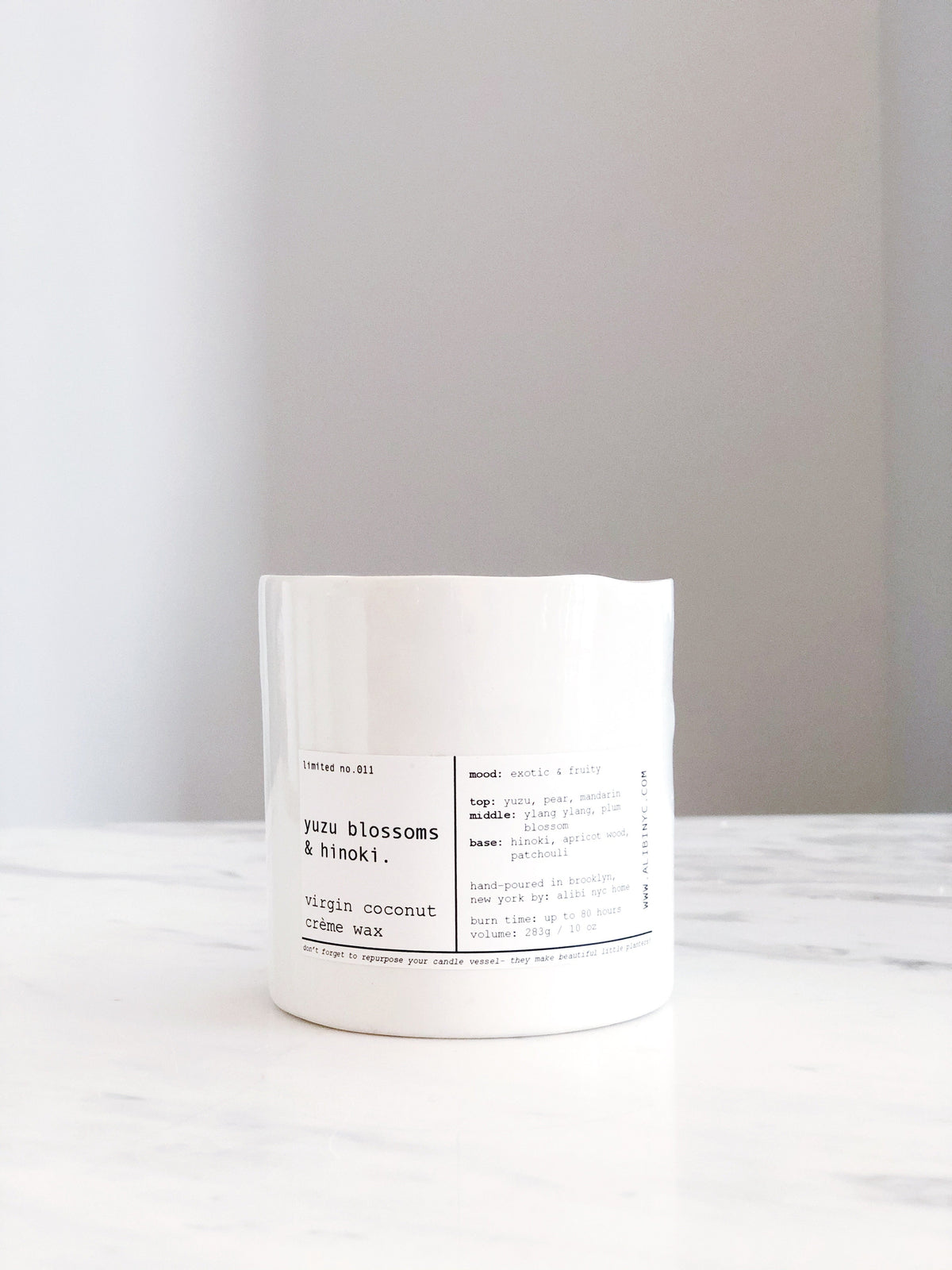 Yuzu Blossom and Hinoki Scented Virgin Coconut Creme Wax Candle - Image 2