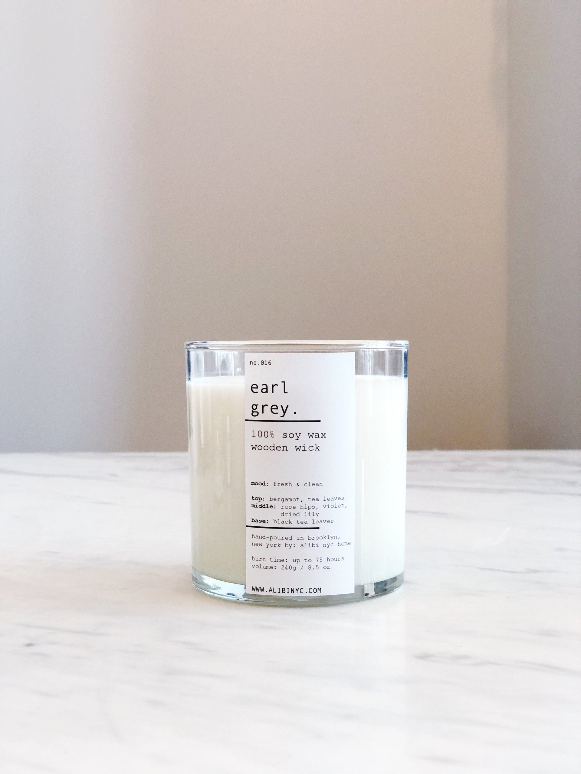 EARL GREY | 100% SOY WOODEN WICK CANDLE