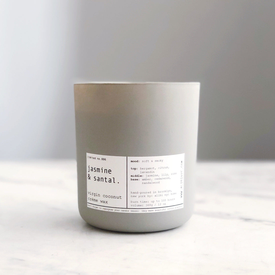 JASMINE + SANTAL | VIRGIN COCONUT CRÈME WAX & WOODEN WICK