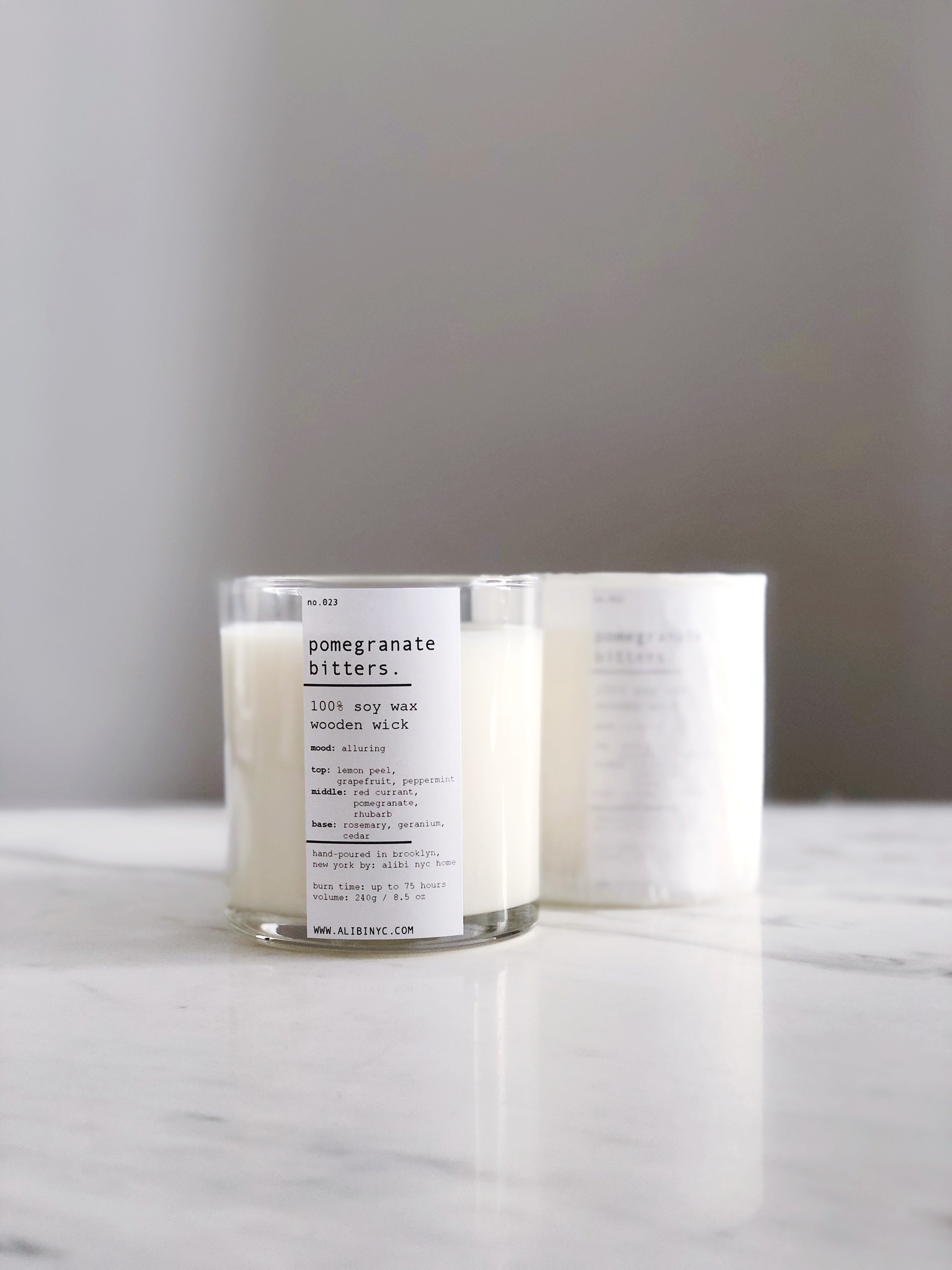 POMEGRANATE BITTERS | 100% SOY WOODEN WICK CANDLE