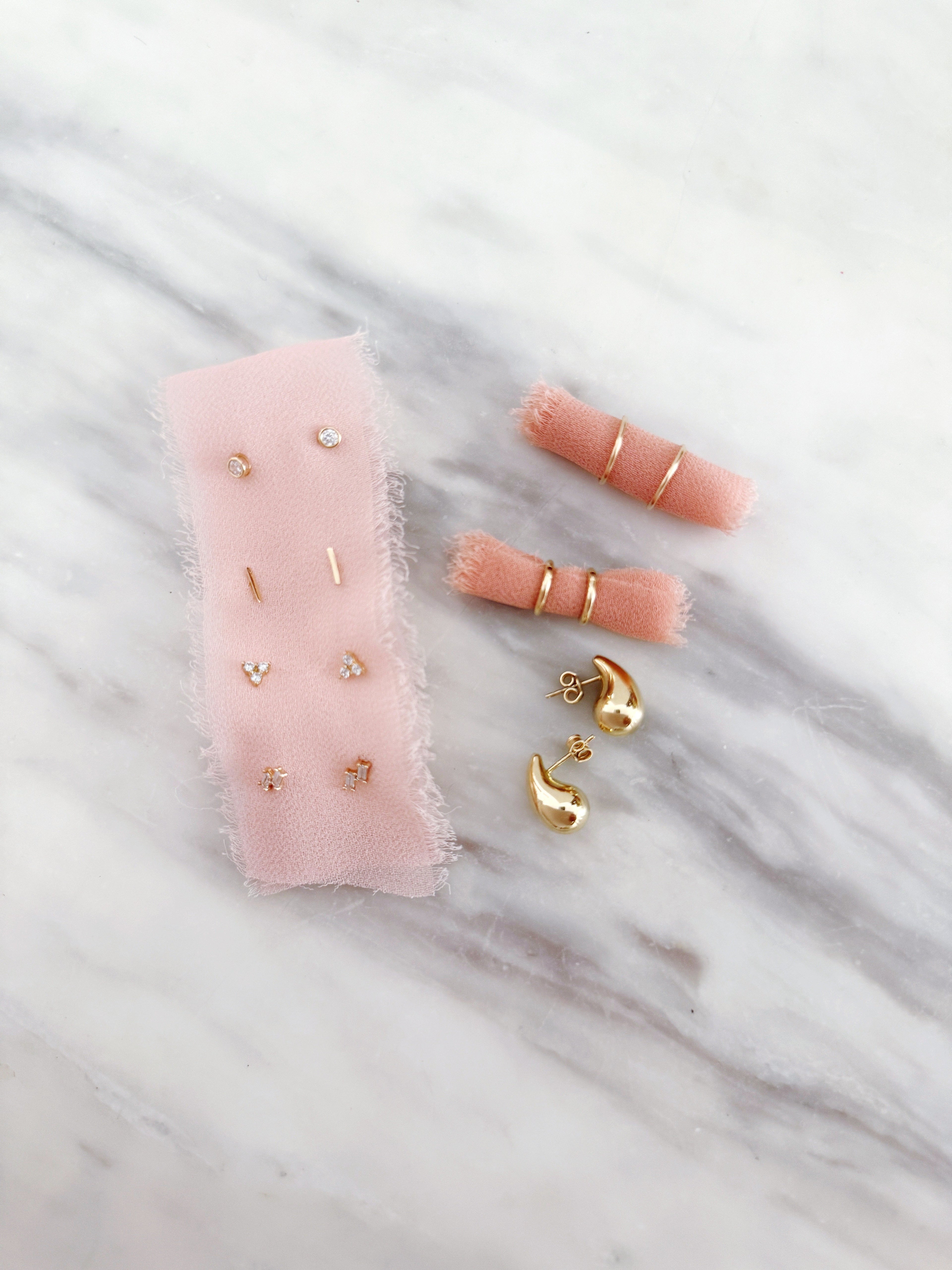CLOVER LUXE STUDS 14KT YELLOW GOLD