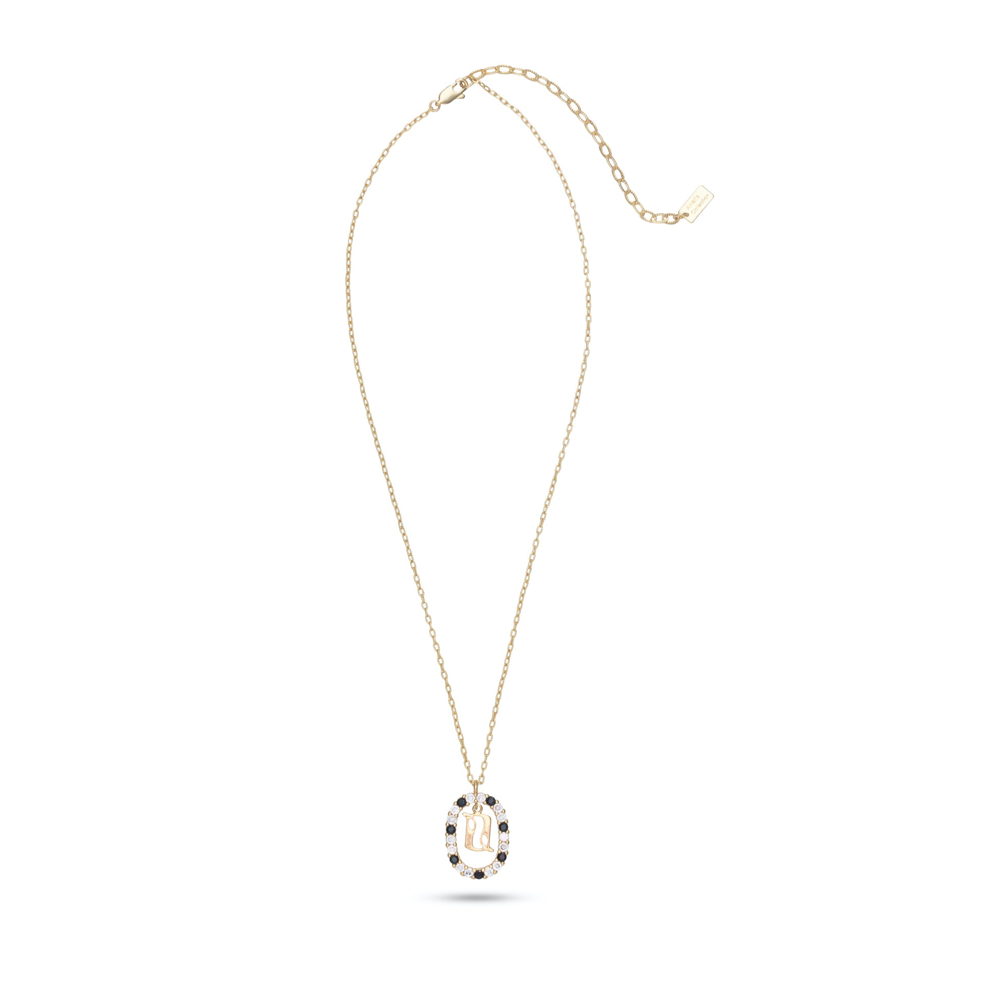 Armenian Alphabet Initial Necklace – Gold-Plated with Zircon