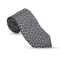Manuscript Heritage Silk Necktie – Black & Grey