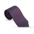 Manuscript Heritage Silk Necktie – Navy & Burgundy